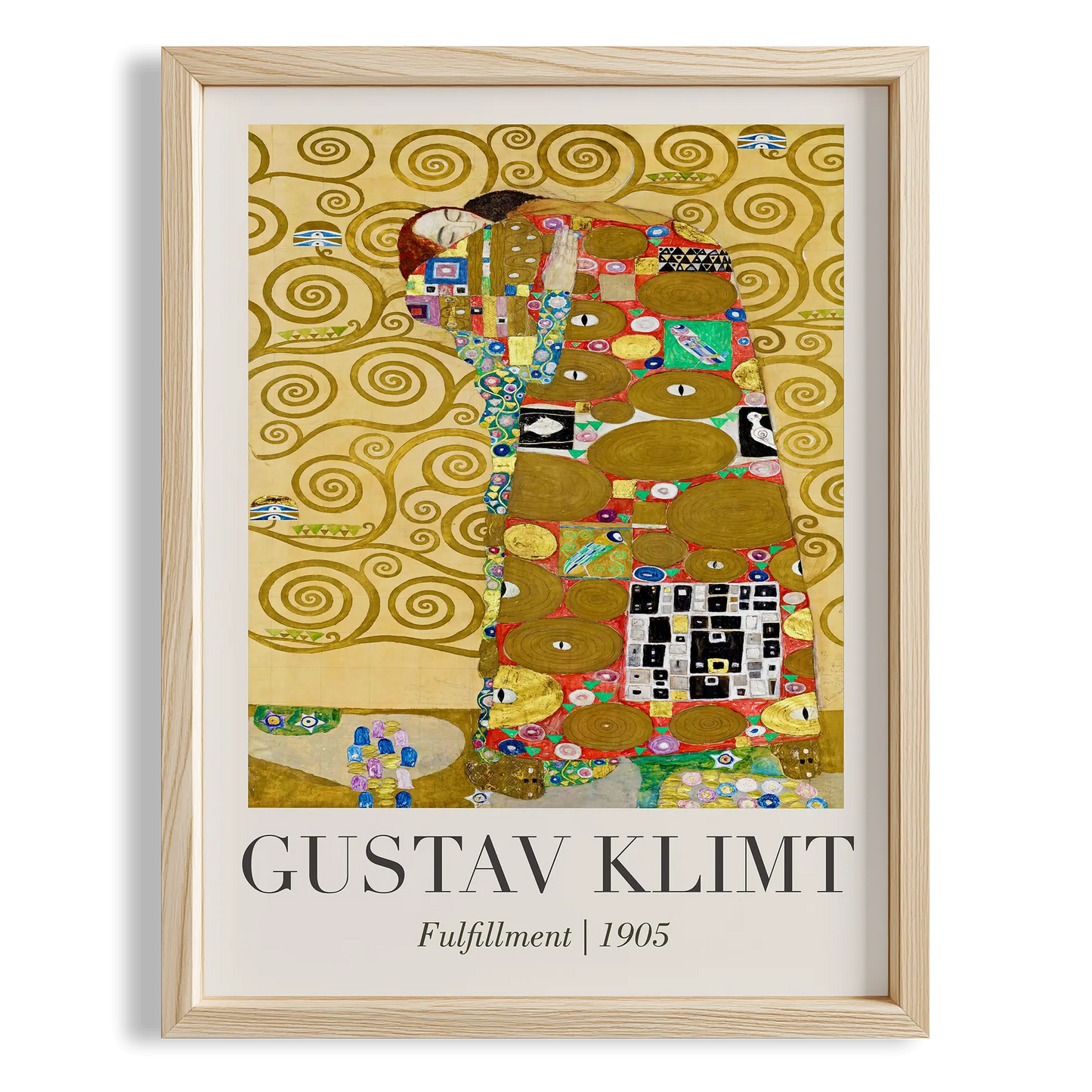 Fulfillment - Gustav Klimt Ahşap Duvar Tablosu