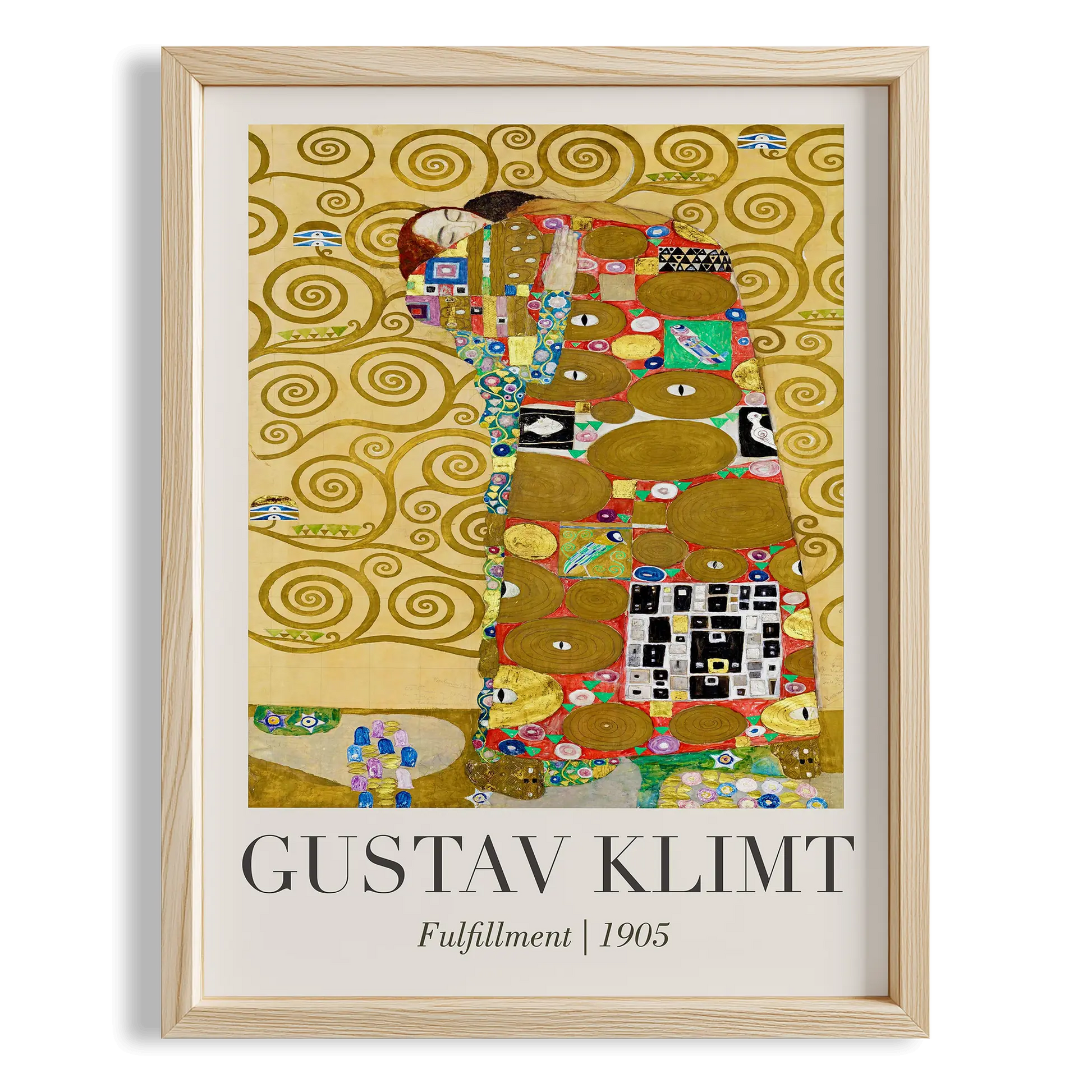 Fulfillment - Gustav Klimt Ahşap Duvar Tablosu