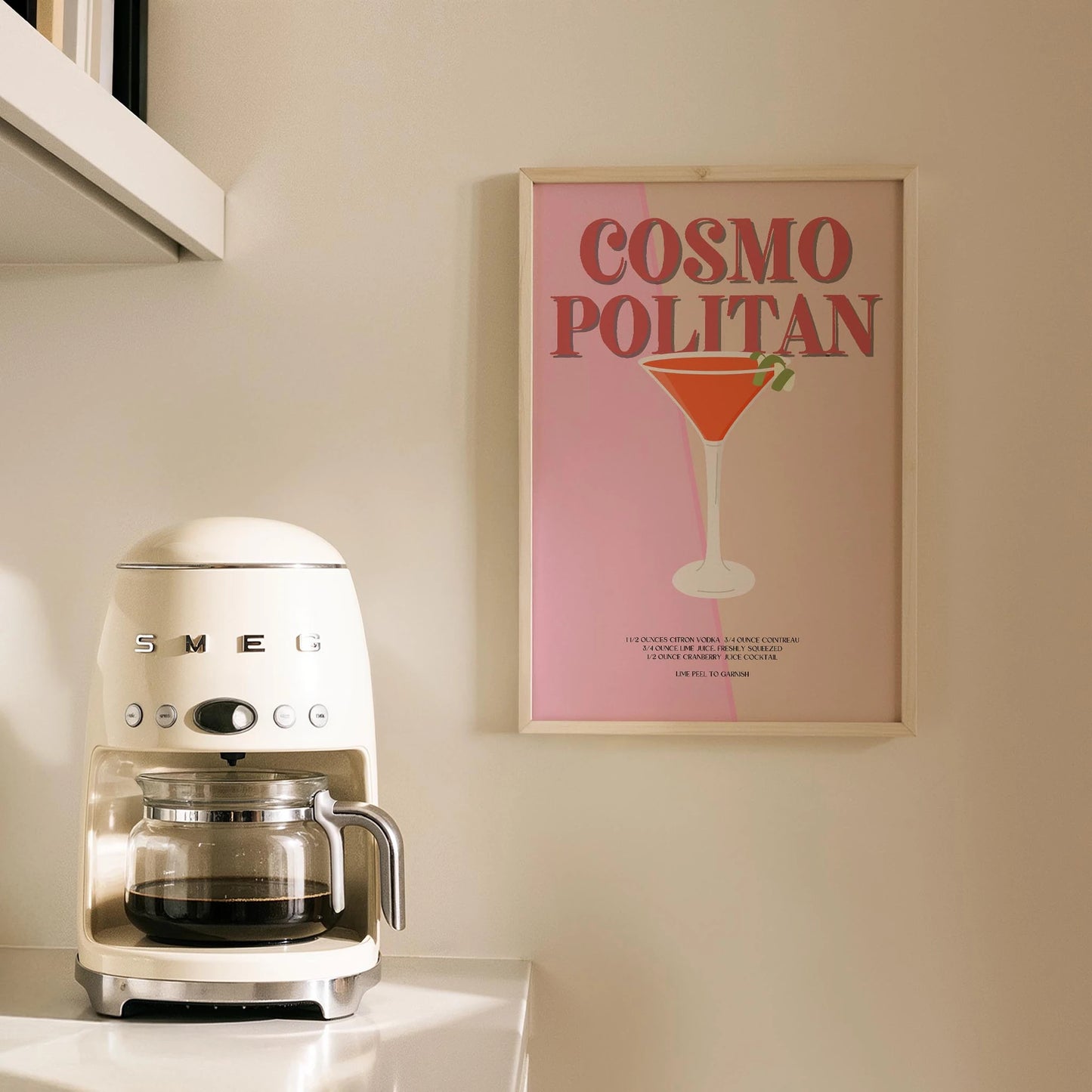 Cosmopolitan Kokteyli Mutfak Duvar Tablosu
