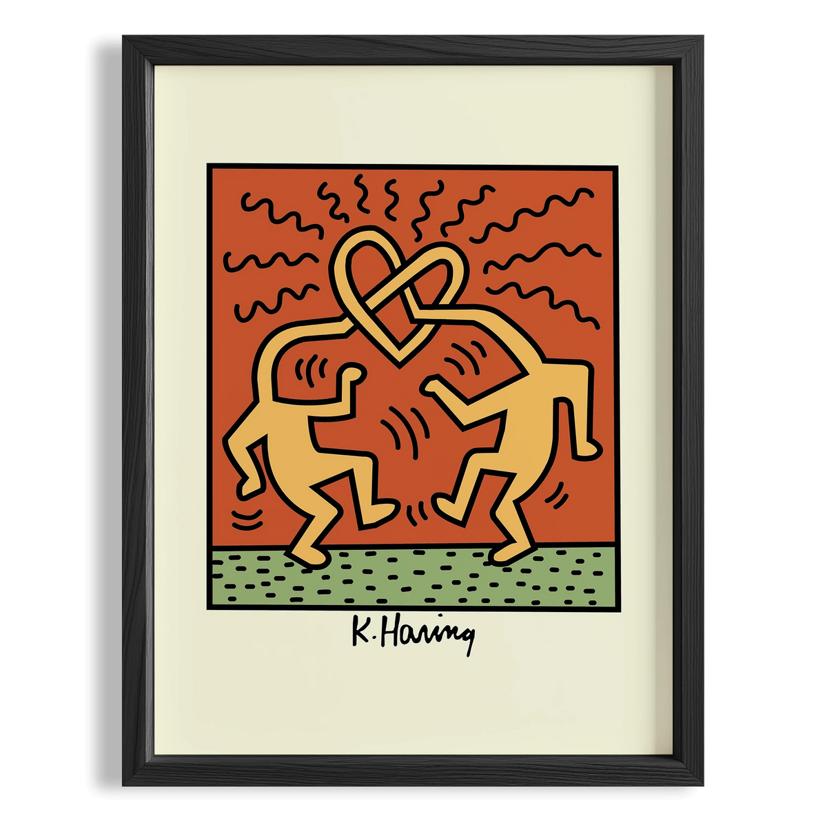 Kalpli Dans - Keith Haring Ahşap Duvar Tablosu