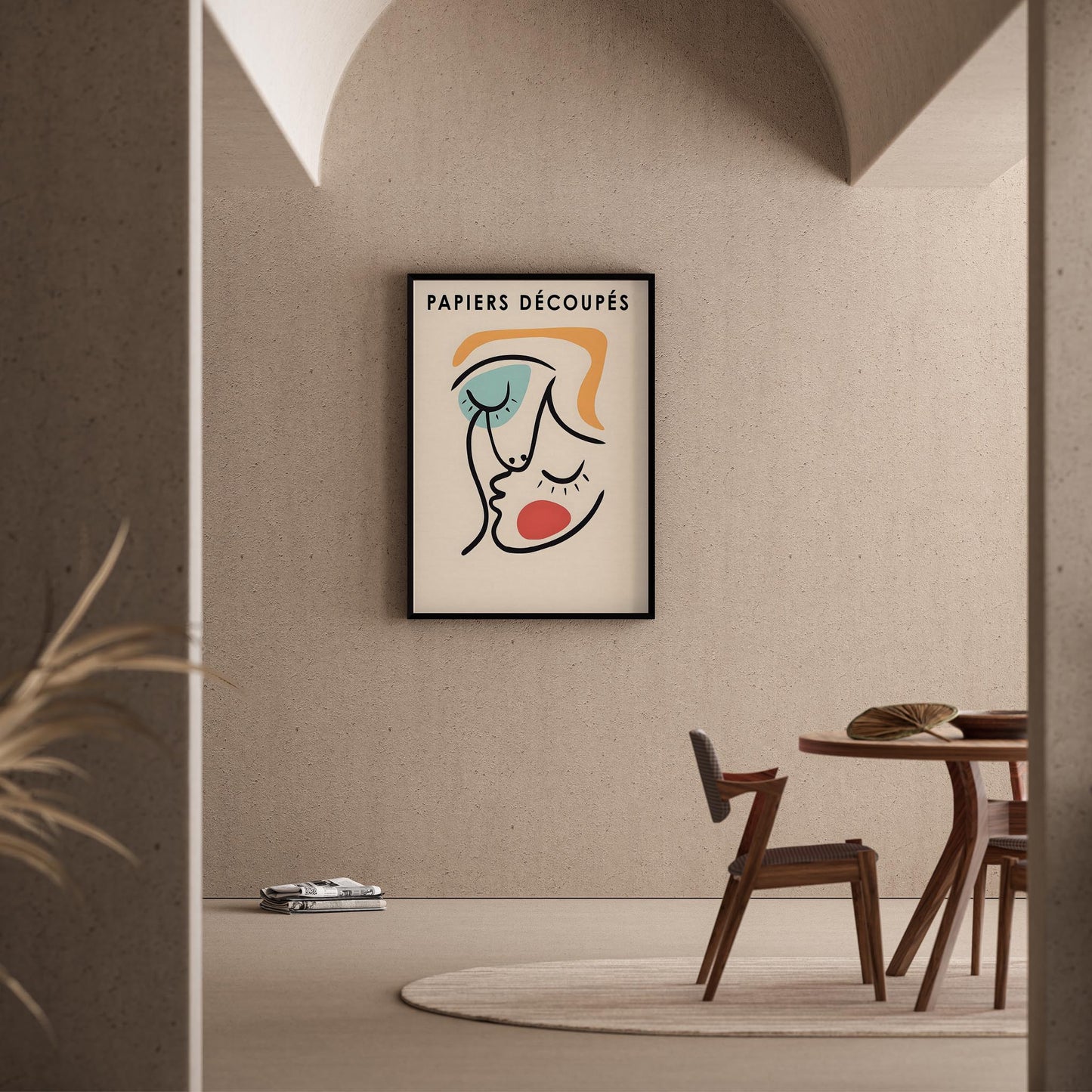 Matisse Kağıt Kesimleri Serisi Picasso Abstract Kadın Silüeti I Duvar Tablosu