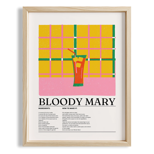Bloody Mary Kokteyl Tarifi Mutfak Duvar Tablosu