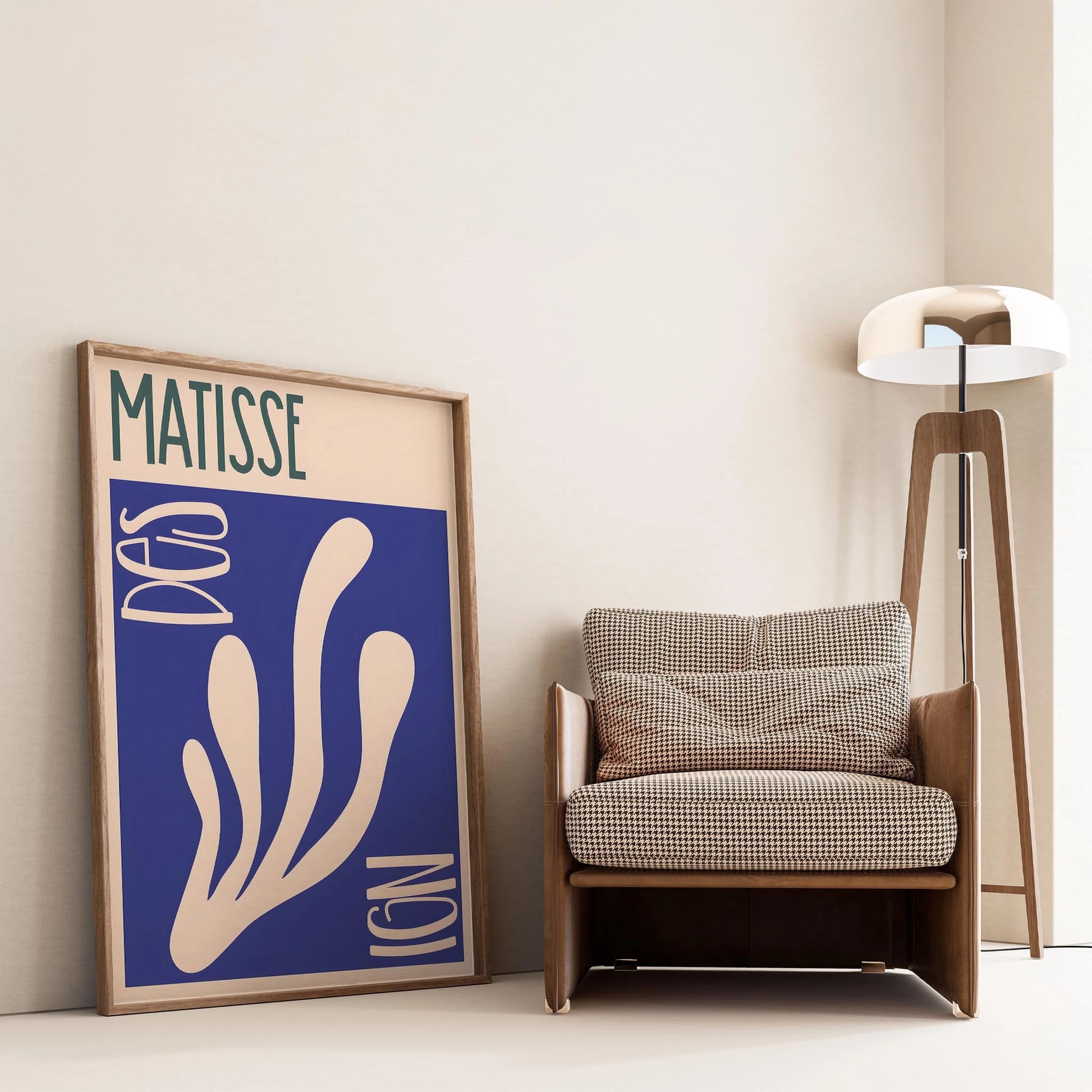 Matisse Kağıt Kesimleri Abstract Serisi Kobalt Mavisi Dallar II Duvar Tablosu