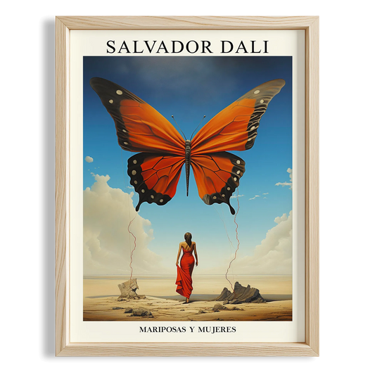 Kelebek - Salvador Dali Ahşap Duvar Tablosu