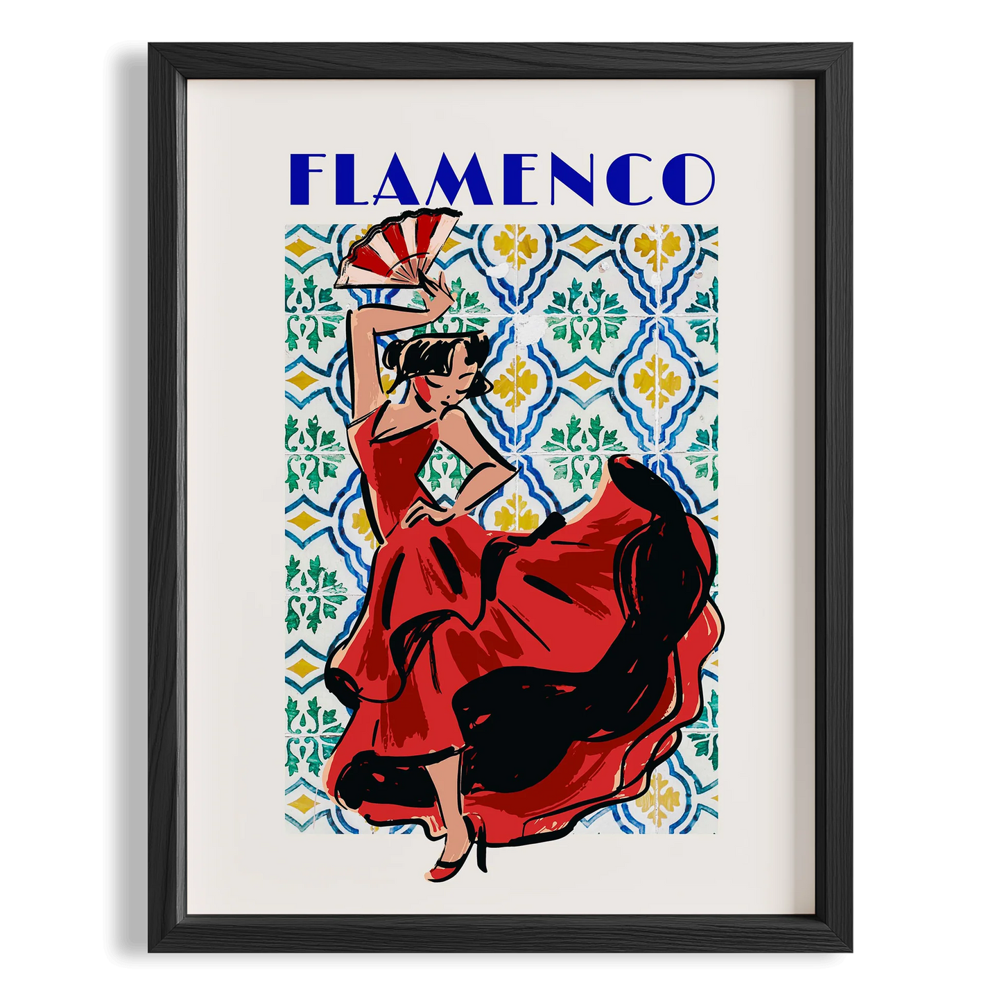 Flamenco Seramik Desen VII Akdeniz İspanya Koleksiyonu Mutfak Duvar Tablosu
