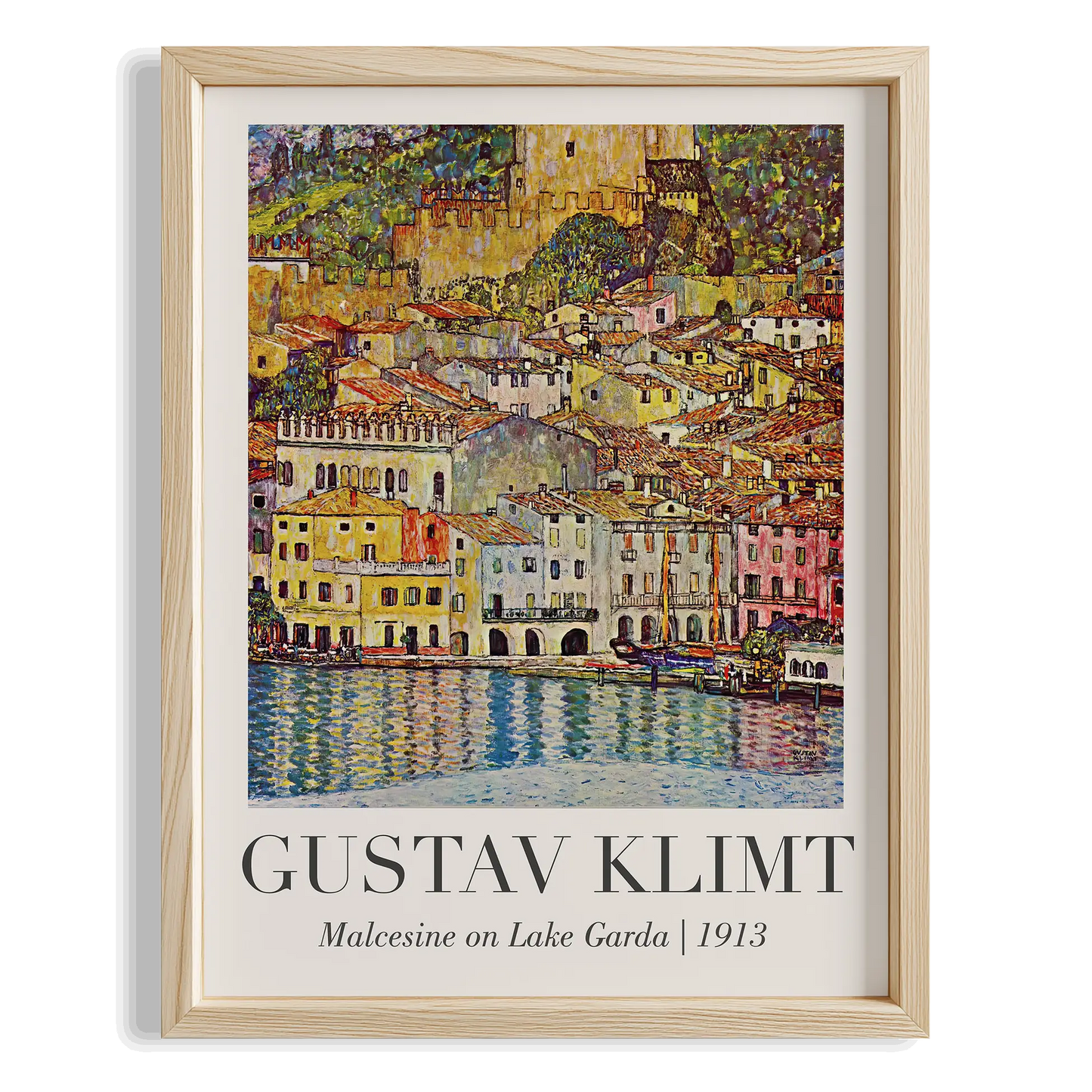 Garda Gölü'nde Malcesine - Gustav Klimt Ahşap Duvar Tablosu