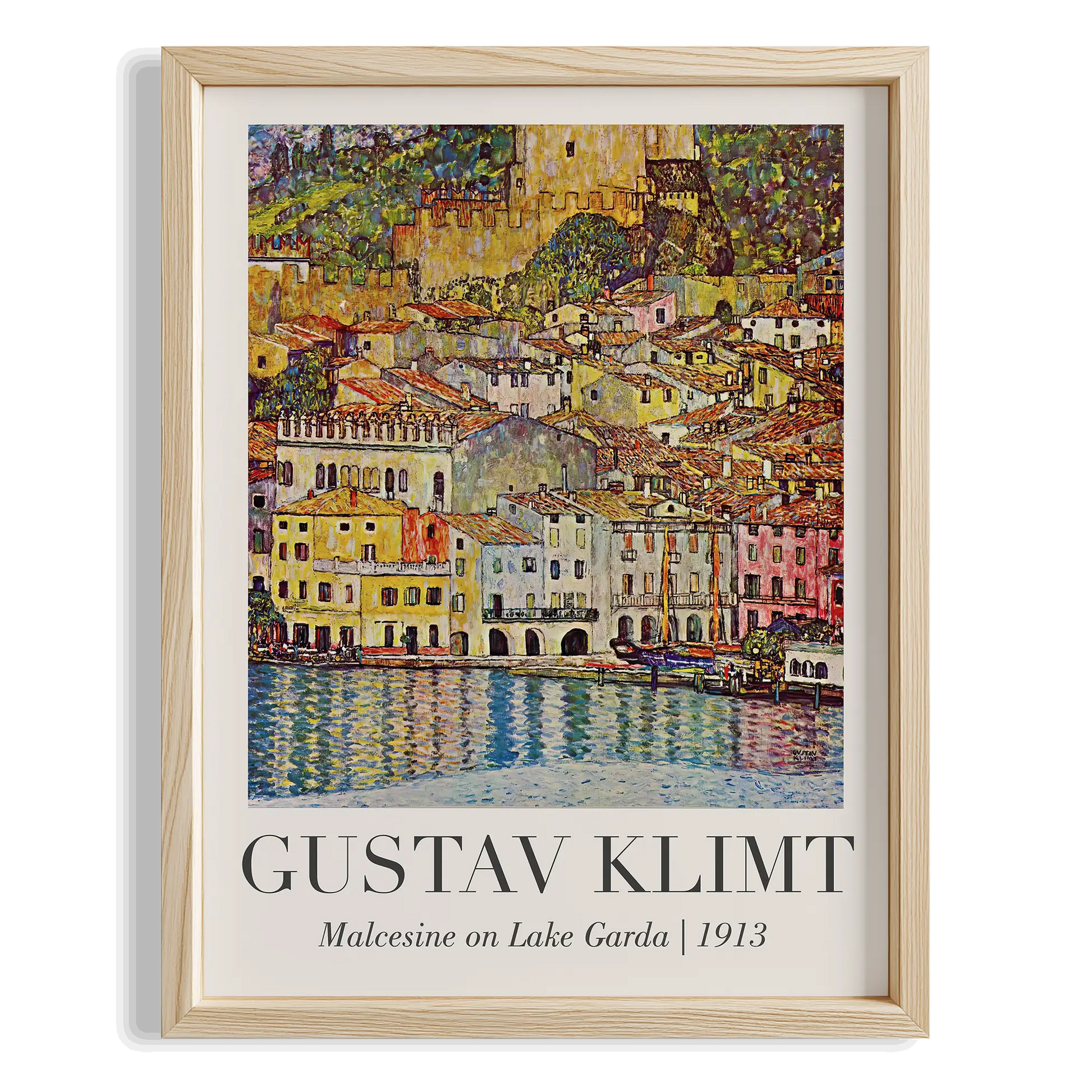Garda Gölü'nde Malcesine - Gustav Klimt Ahşap Duvar Tablosu