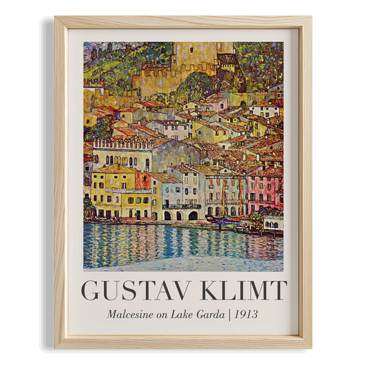 Garda Gölü'nde Malcesine - Gustav Klimt Ahşap Duvar Tablosu