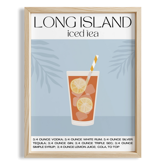 Long Island Iced Tea Kokteyl Tarifi Mutfak Duvar Tablosu