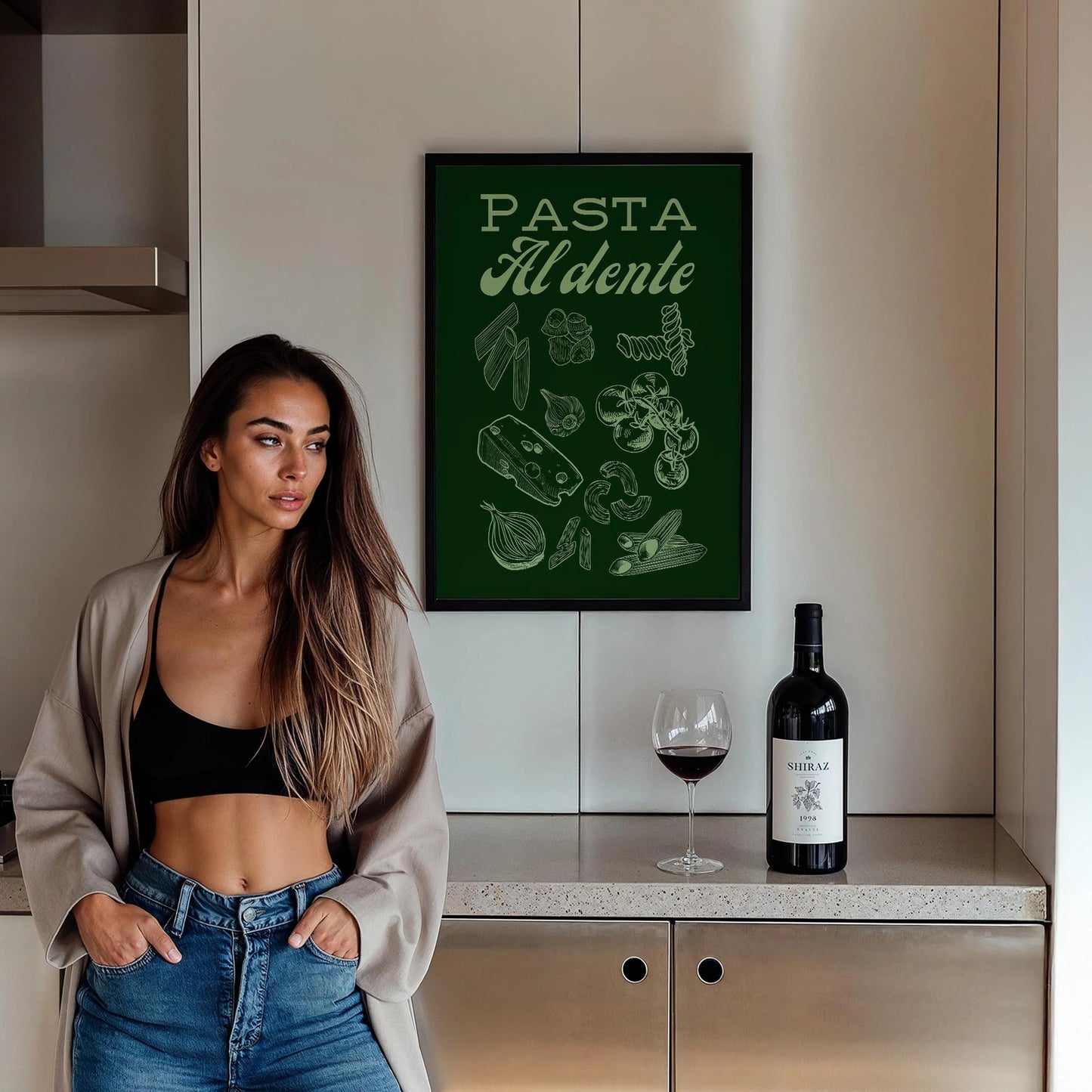 Pasta Al Dente Akdeniz İtalya Koleksiyonu Mutfak Duvar Tablosu
