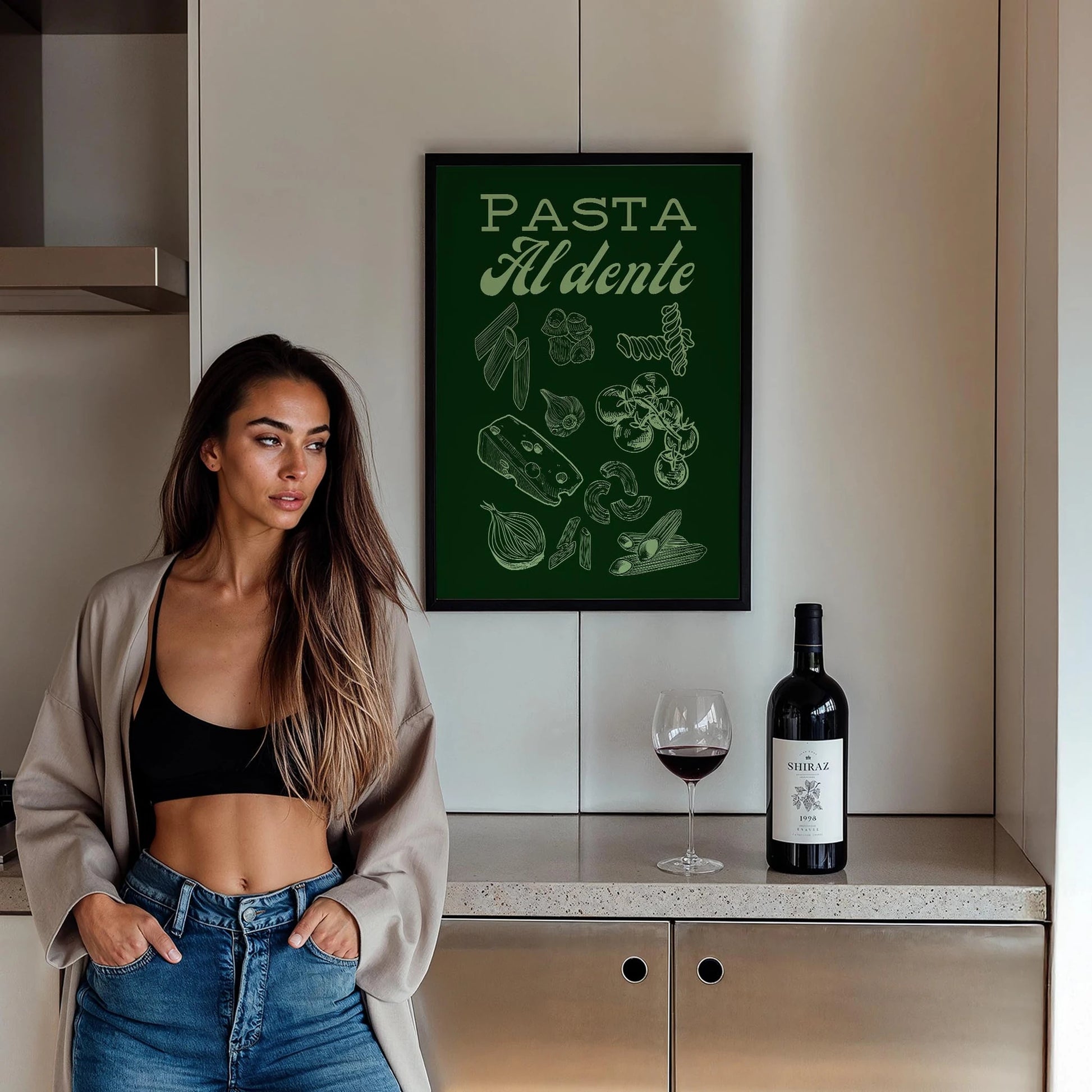 Pasta Al Dente Akdeniz İtalya Koleksiyonu Mutfak Duvar Tablosu