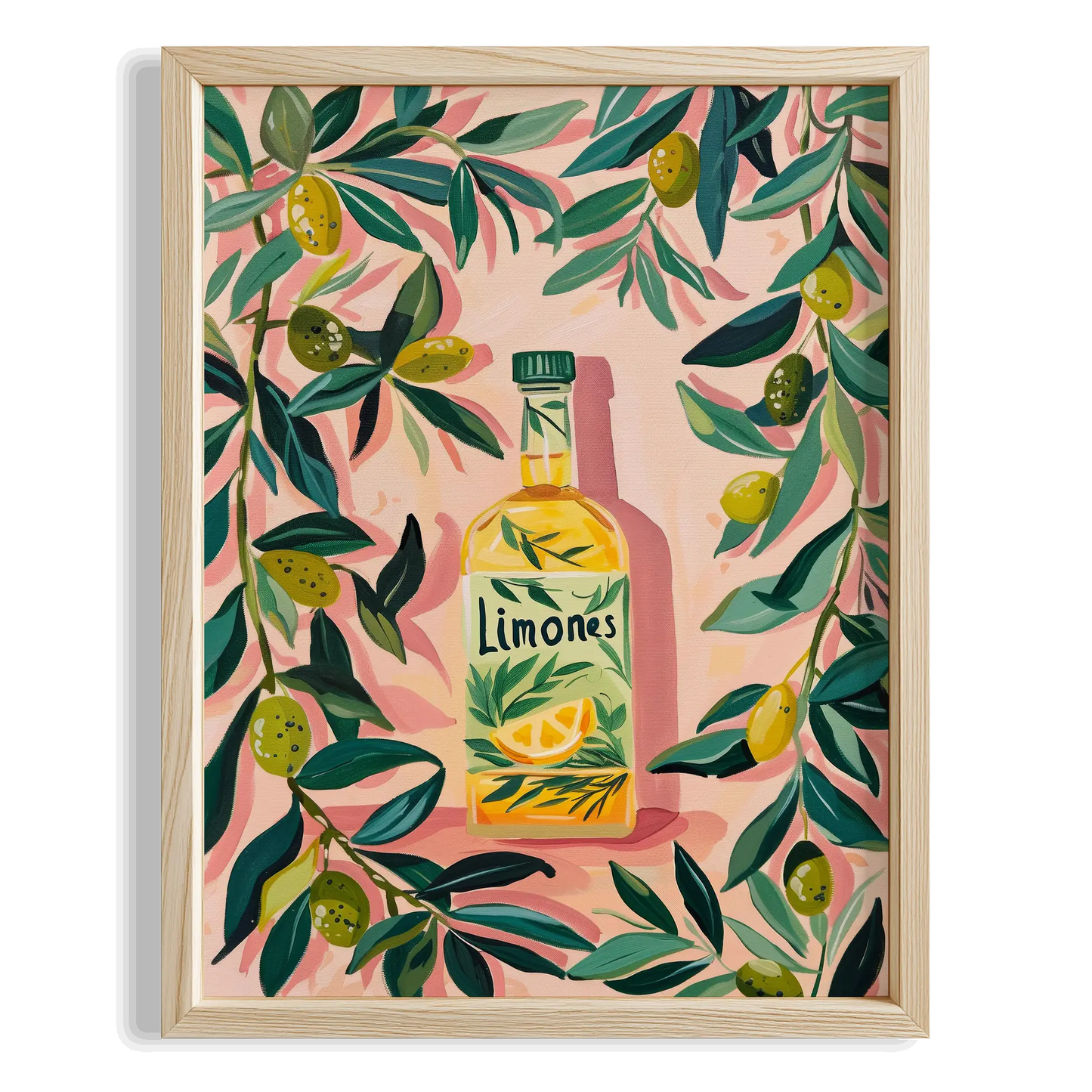 Limoncello Şişesi Akdeniz İtalya Koleksiyonu Mutfak Duvar Tablosu