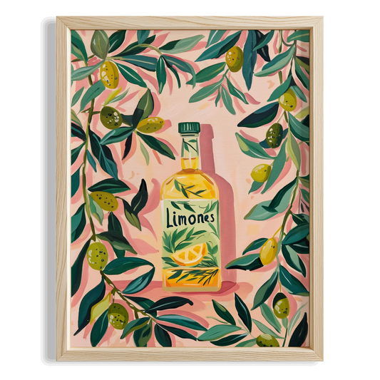 Limoncello Şişesi Akdeniz İtalya Koleksiyonu Mutfak Duvar Tablosu