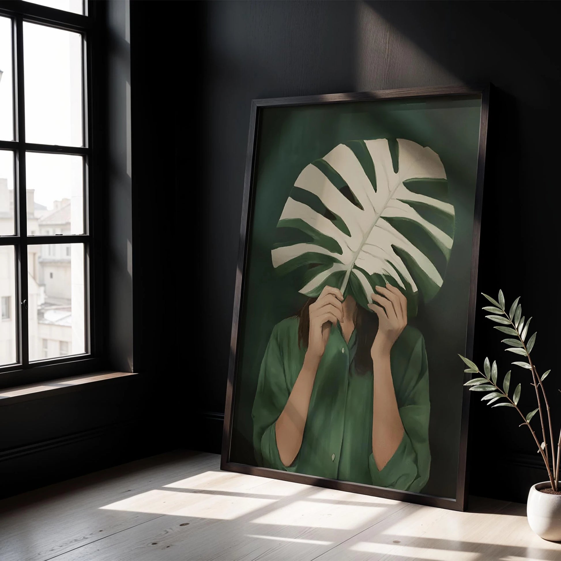 Monstera Yaprakları II - Zümrüt