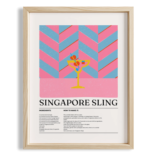 Singapore Sling Kokteyl Tarifi Mutfak Duvar Tablosu
