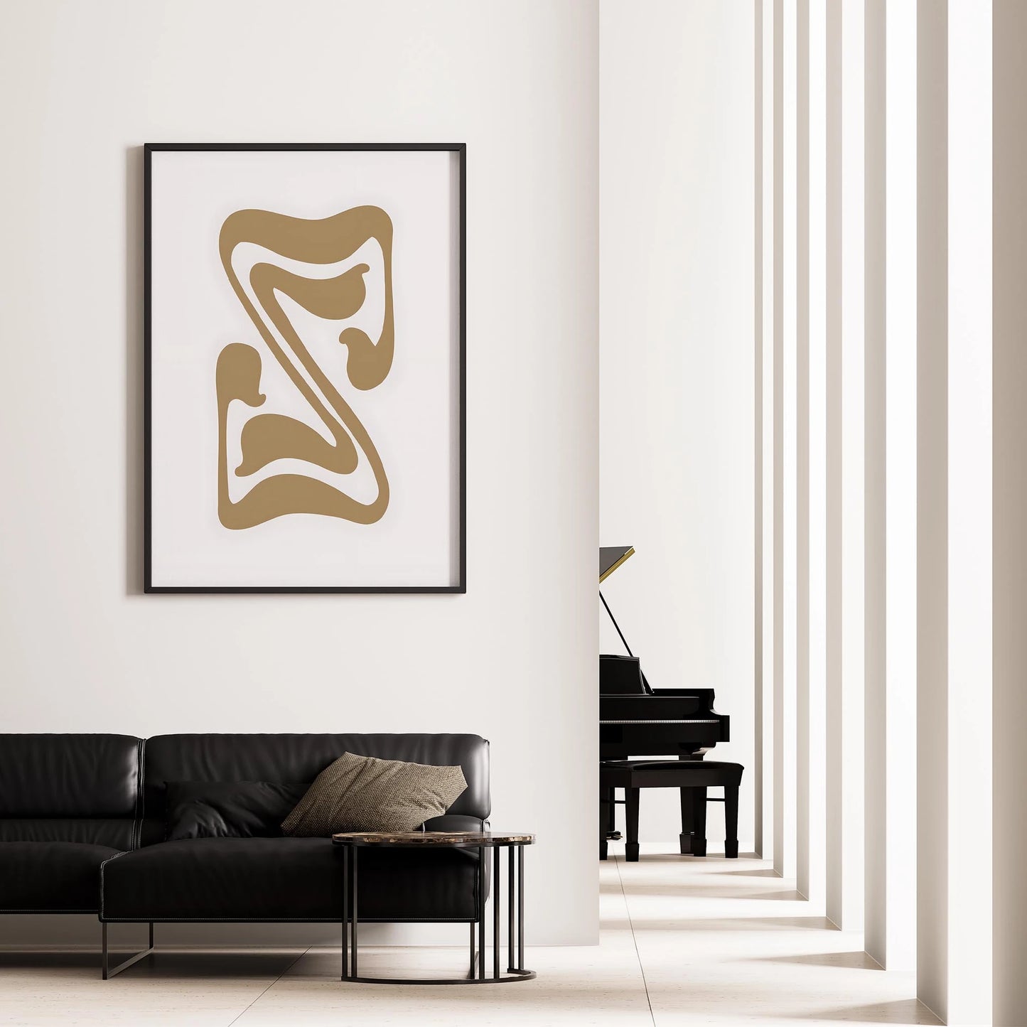Matisse Kağıt Kesimleri Serisi Minimalist Soyut Yaprak Dansı I Duvar Tablosu