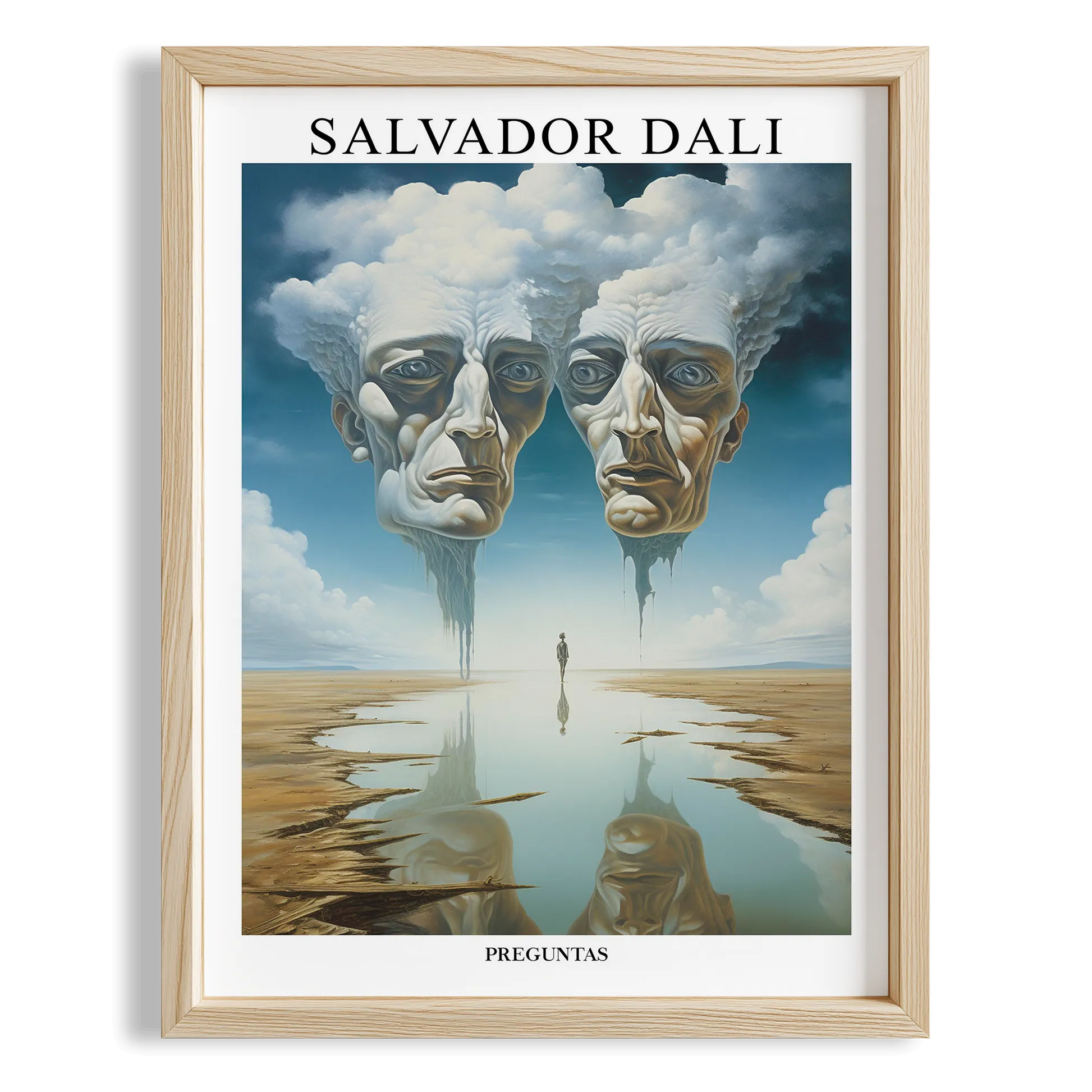İkili Yüz - Salvador Dali Ahşap Duvar Tablosu