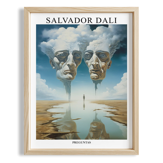 İkili Yüz - Salvador Dali Ahşap Duvar Tablosu