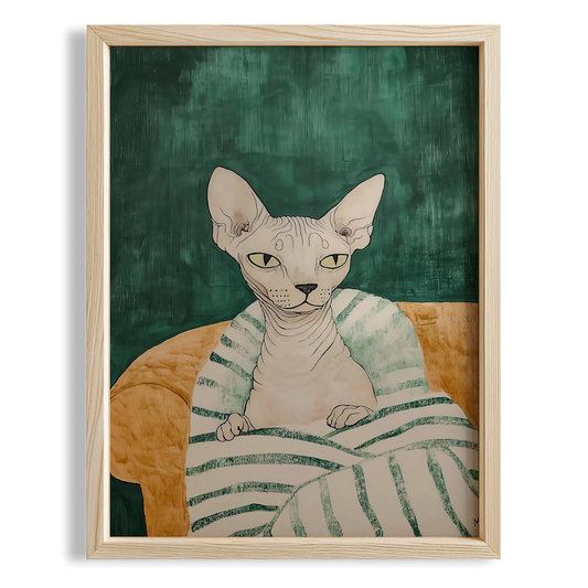Kedi Portre VIII - Sfenks Zümrüt Çizgili