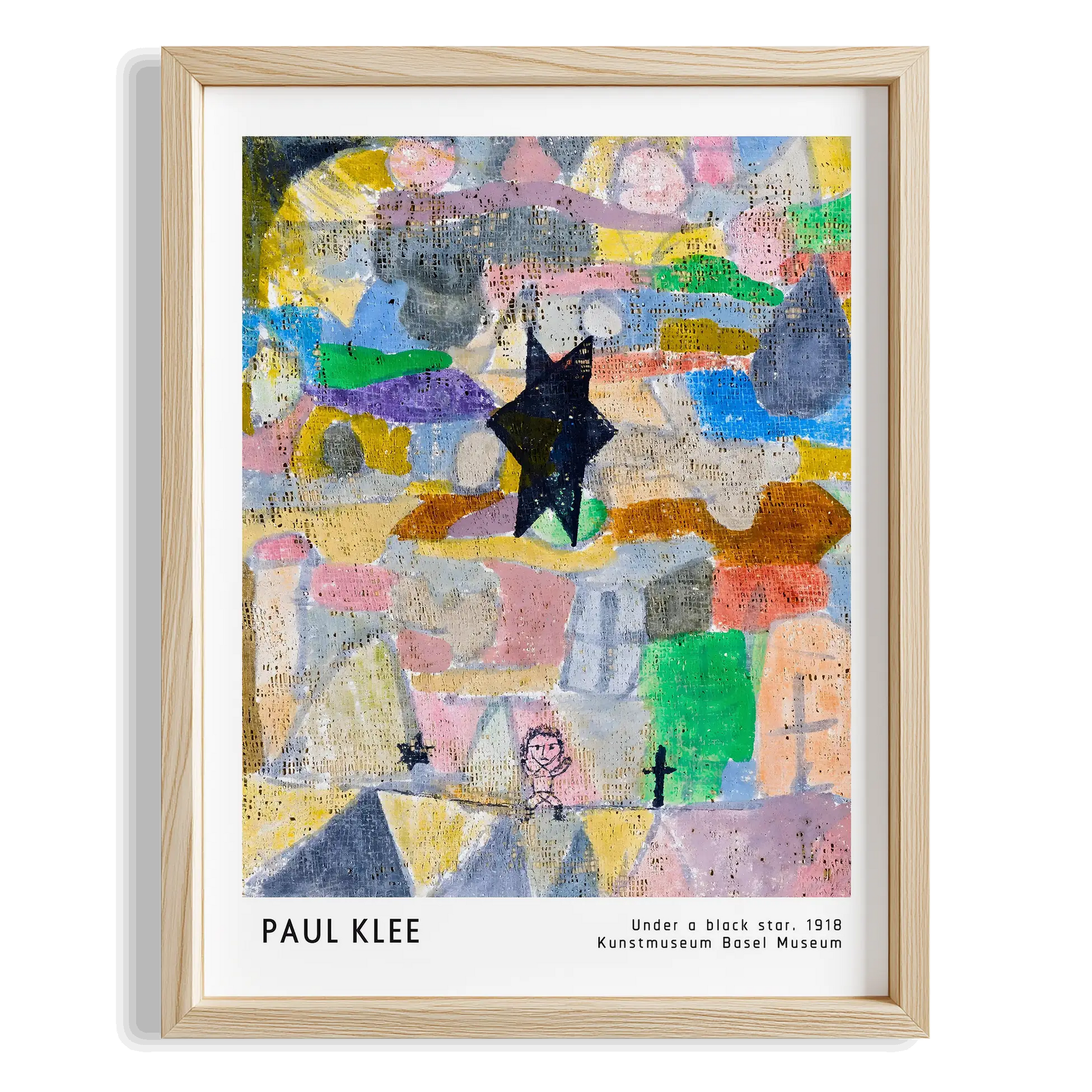 Paul Klee Siyah Yıldız Altında 1918 Suluboya I Duvar Tablosu
