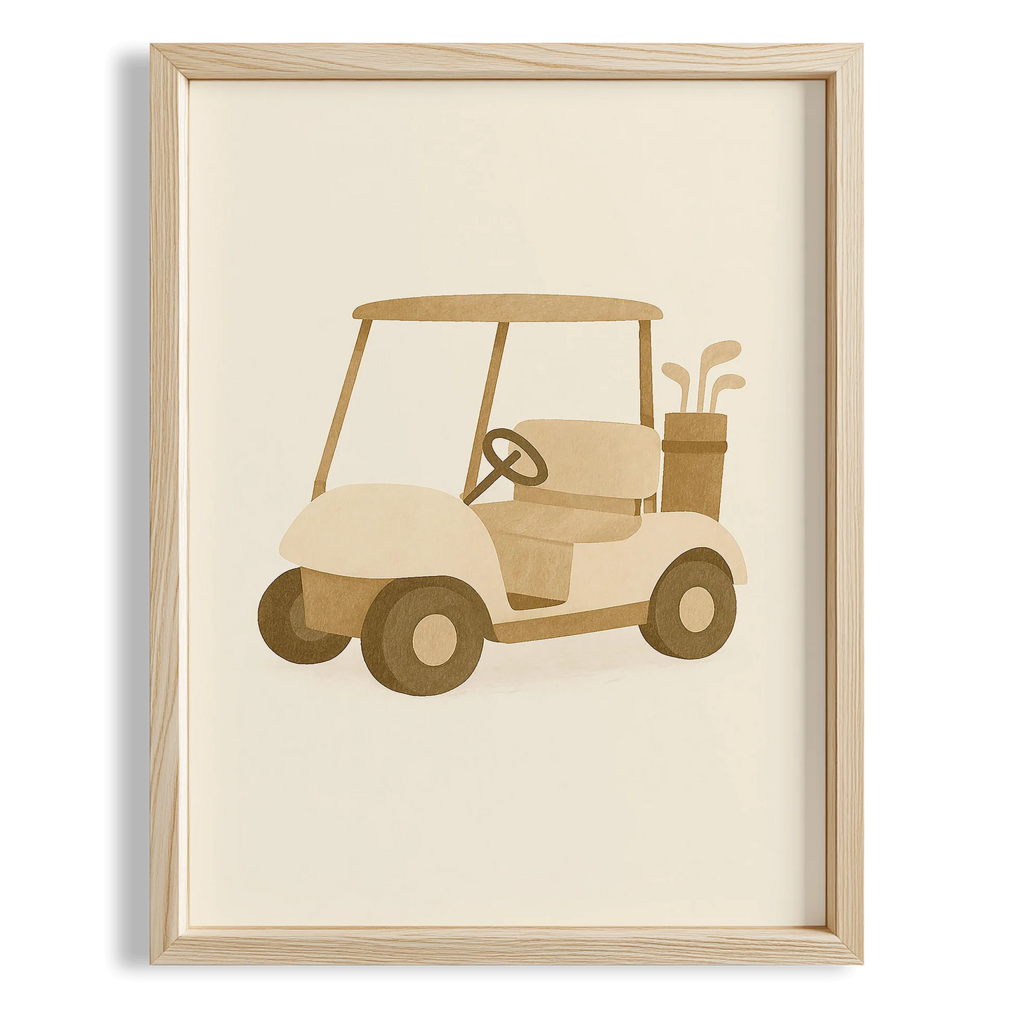 Golf Arabası Çocuk Odası Ahşap Tablo
