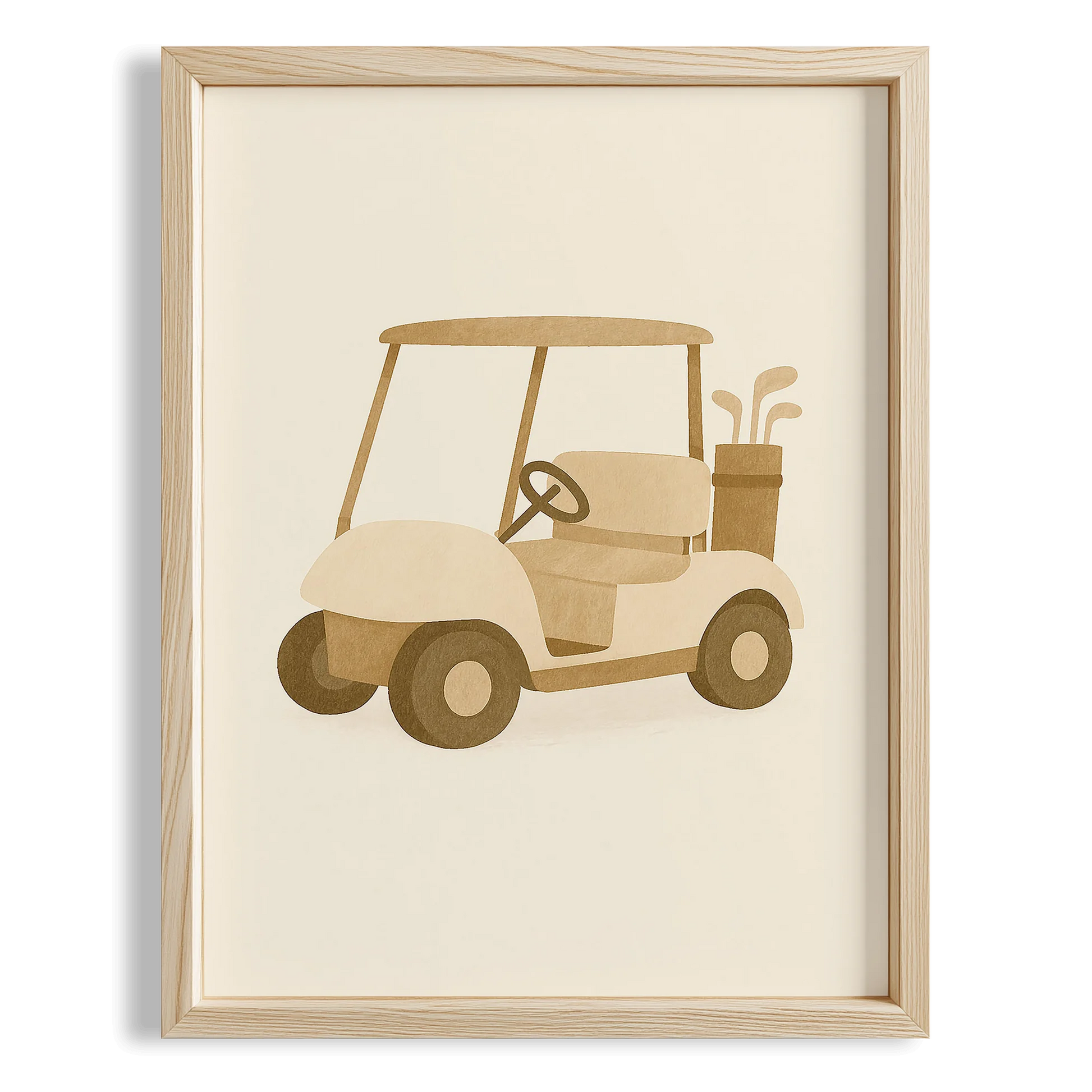Golf Arabası Çocuk Odası Ahşap Tablo