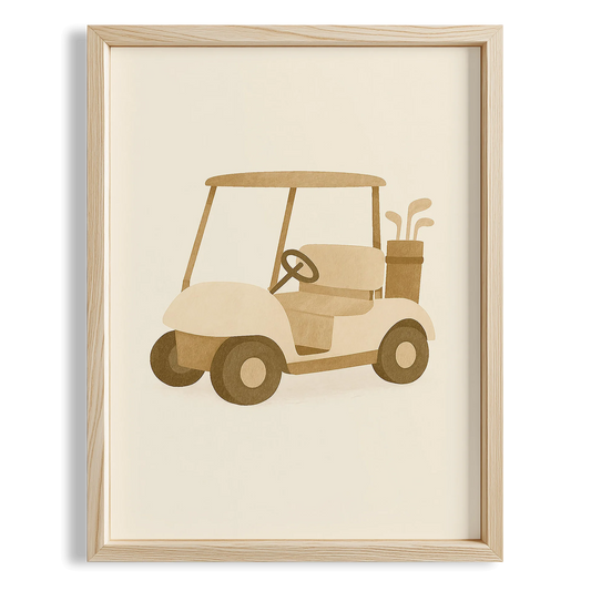 Golf Arabası Çocuk Odası Ahşap Tablo