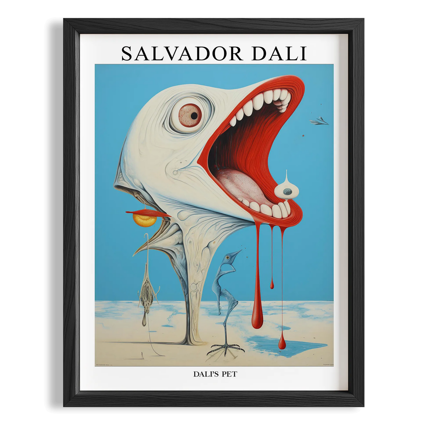 Bağıran Yaratık - Salvador Dali Ahşap Duvar Tablosu