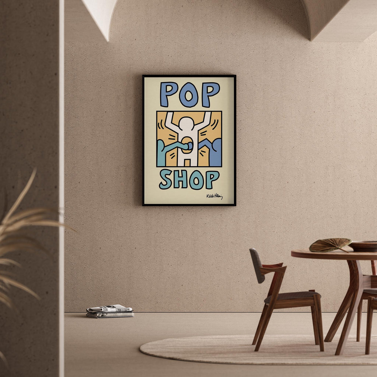 Pop Shop - Keith Haring Ahşap Duvar Tablosu