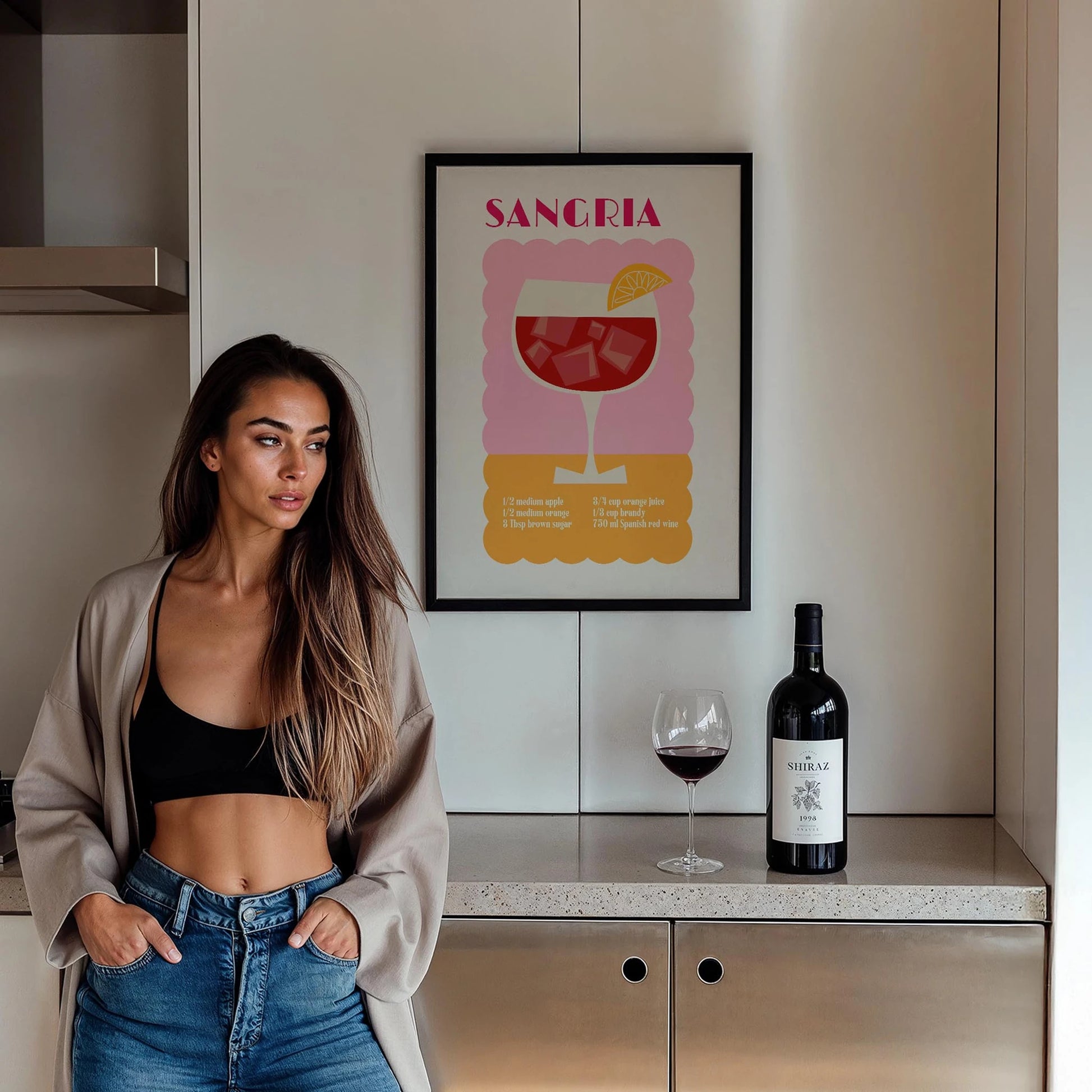 Sangria Akdeniz Kokteyller Mutfak Duvar Tablosu