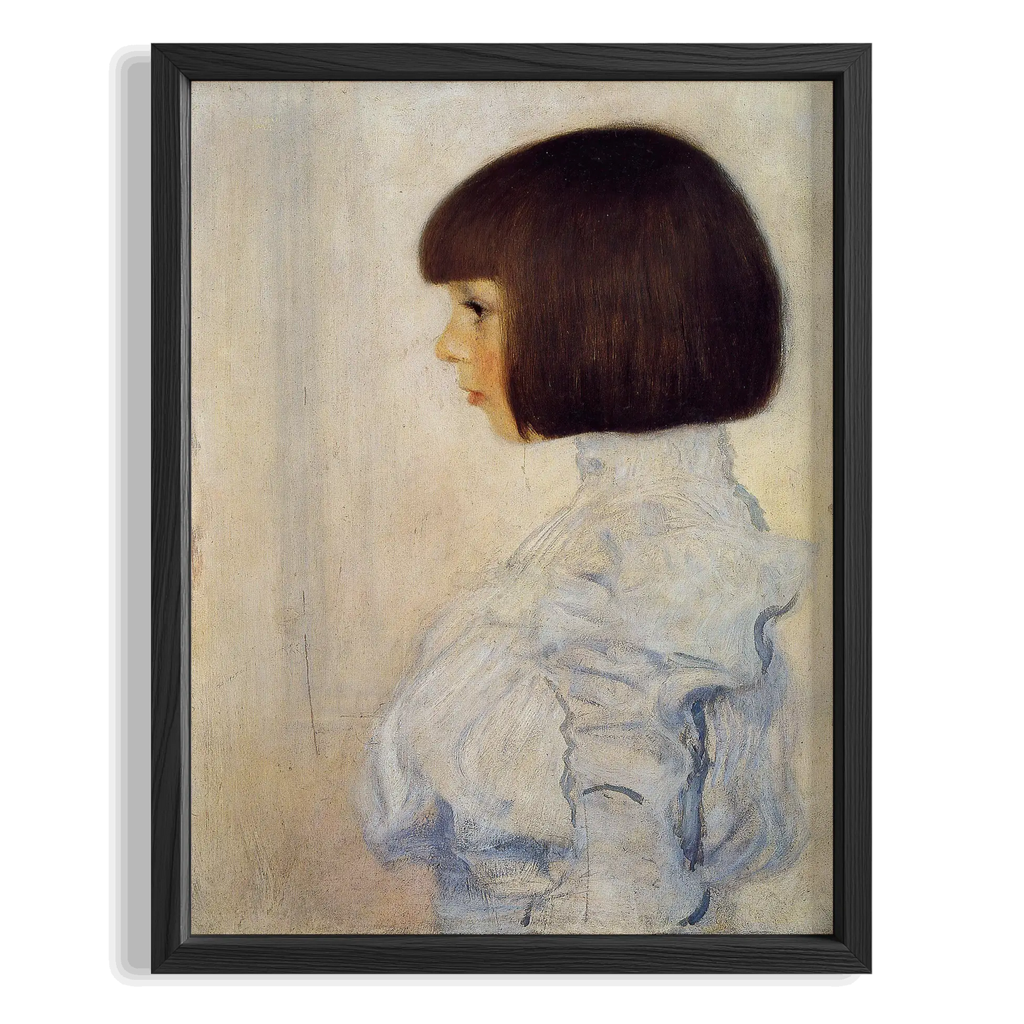Genç Kız Profili - Gustav Klimt Ahşap Duvar Tablosu