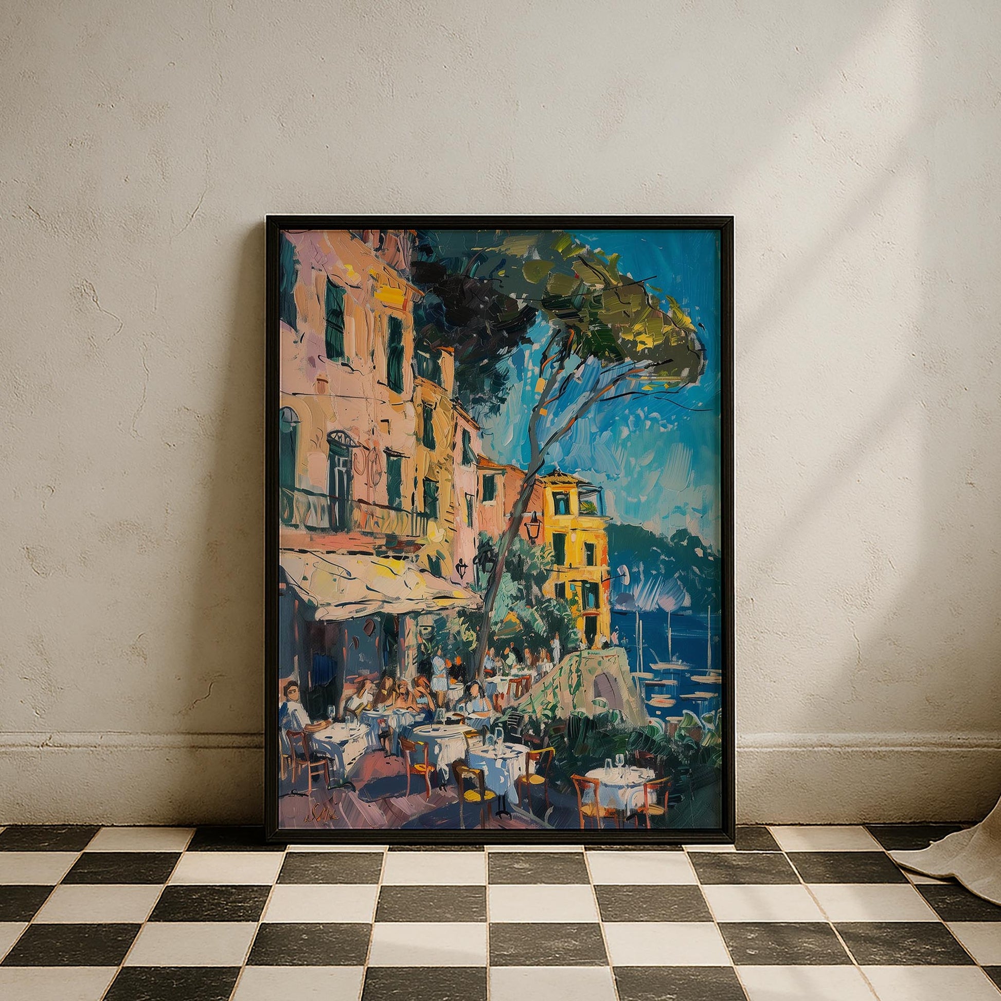 Amalfi Sokakları Akdeniz İtalya Koleksiyonu Mutfak Duvar Tablosu