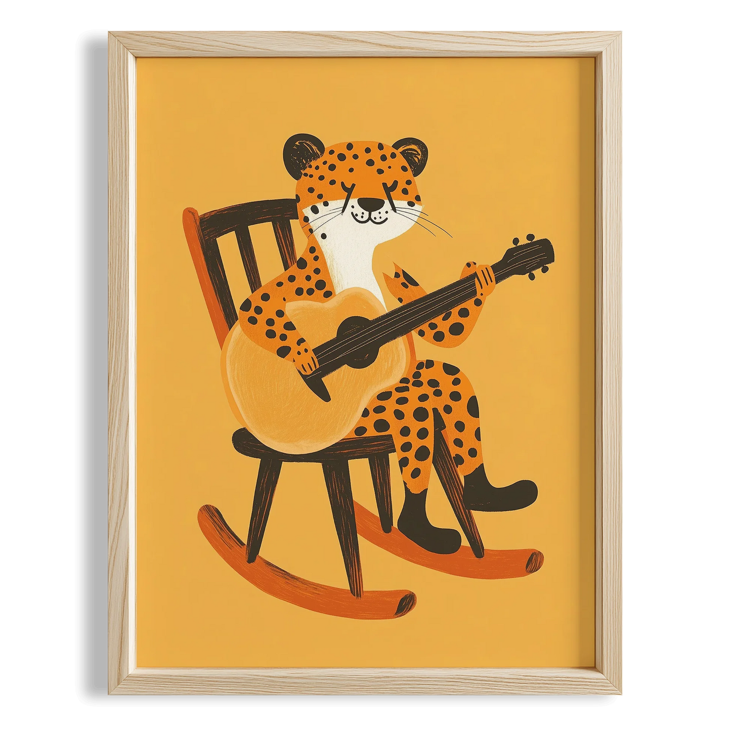 Gitarist Leopar - Sarı Fon