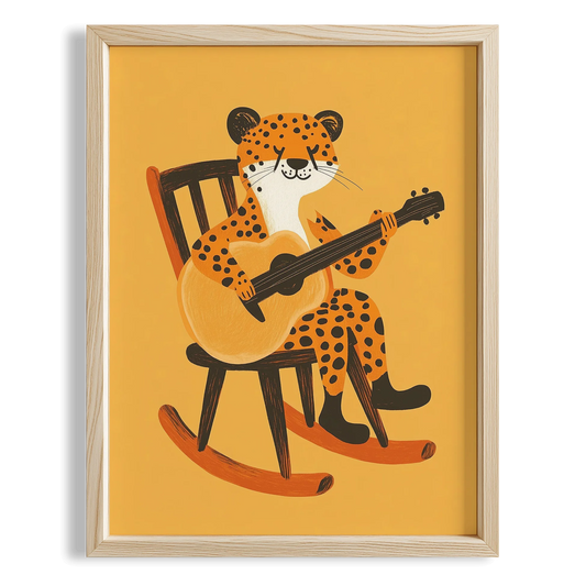 Gitarist Leopar - Sarı Fon
