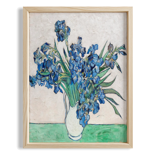 Vazoda Süsenler - Vincent Van Gogh Ahşap Duvar Tablosu