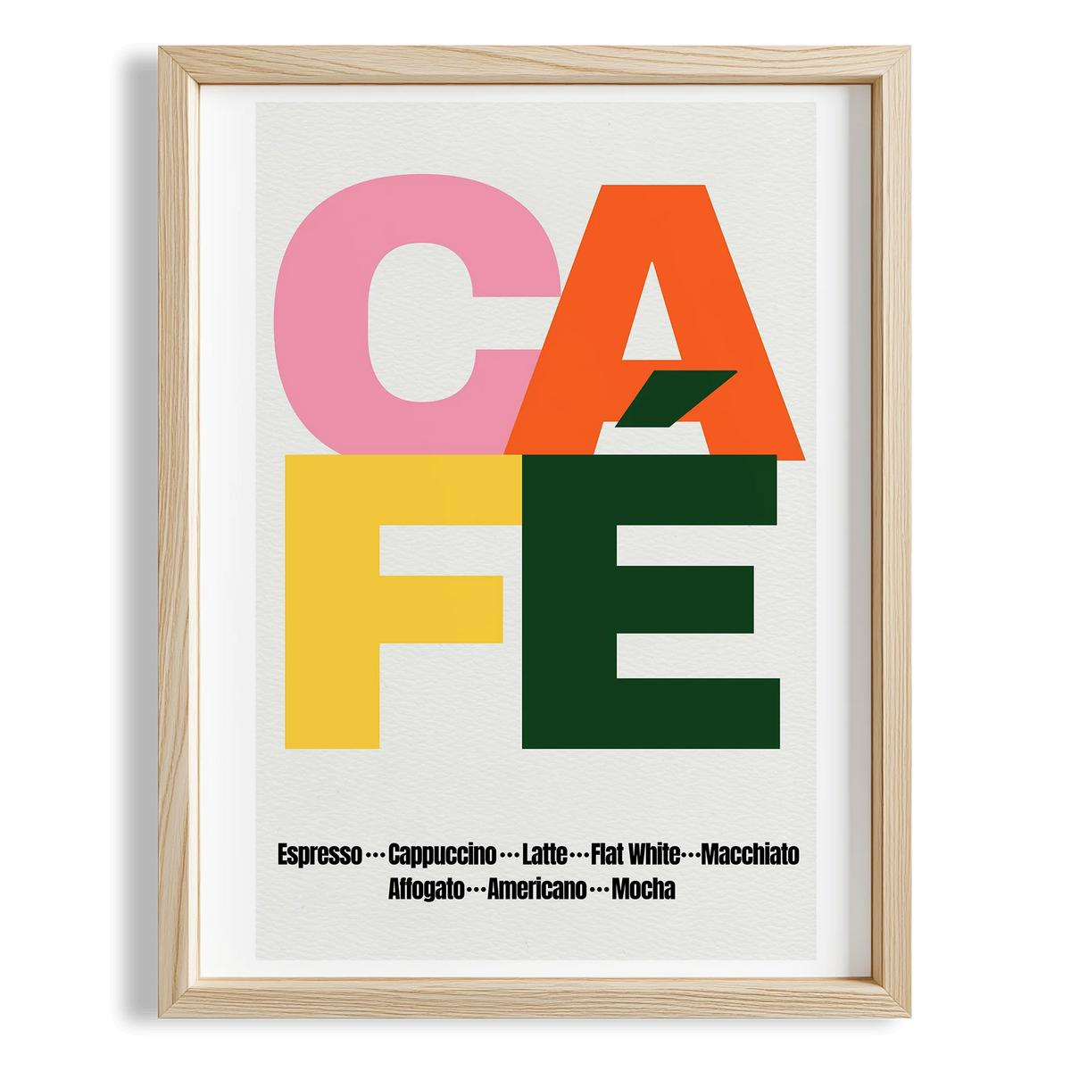 Cafe Tipografi Mutfak Duvar Tablosu