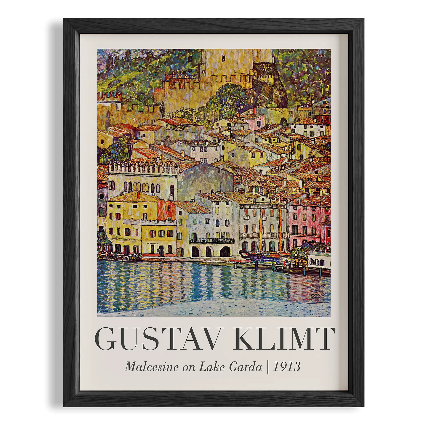 Garda Gölü'nde Malcesine - Gustav Klimt Ahşap Duvar Tablosu