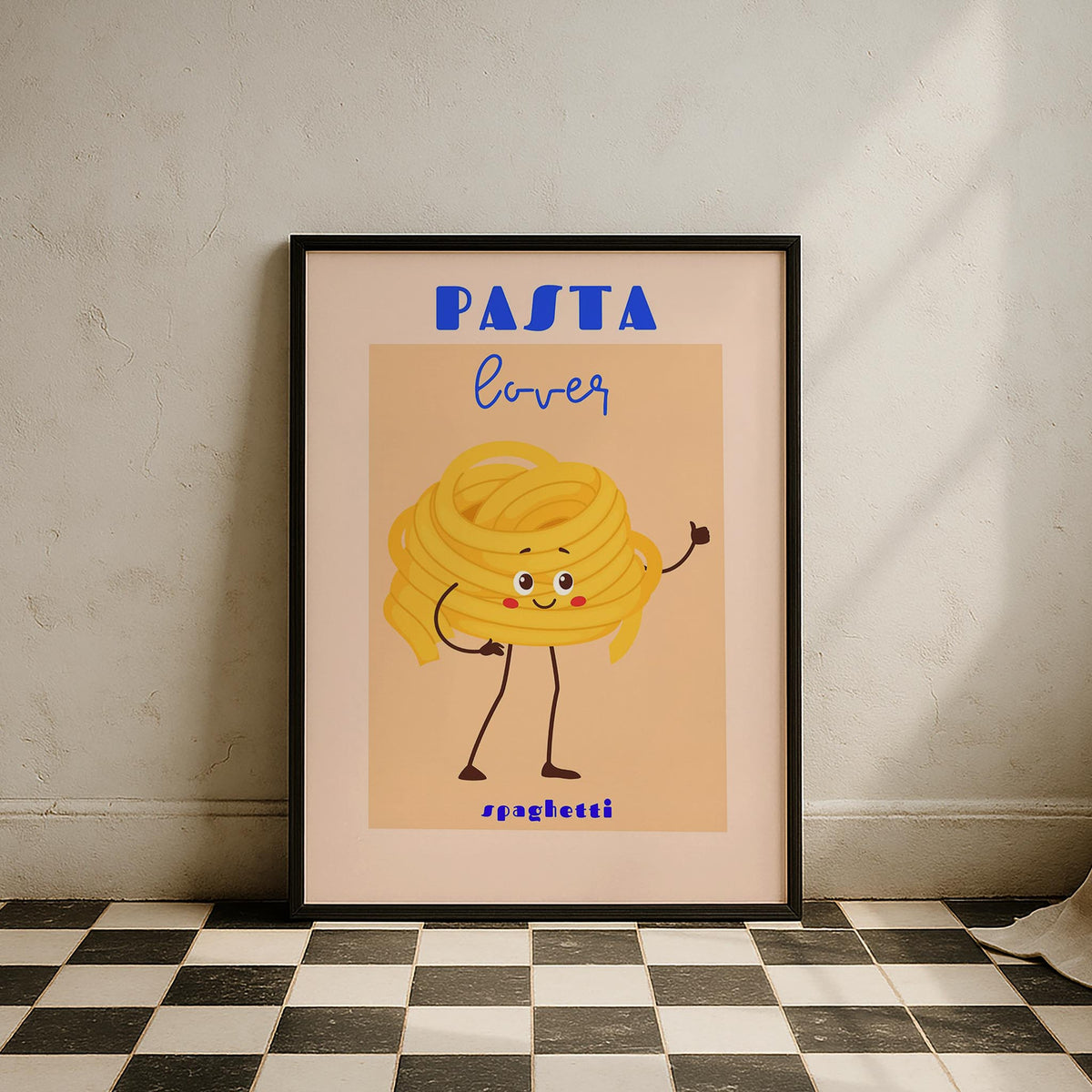 Pasta Lovers Tipografi Mutfak Duvar Tablosu