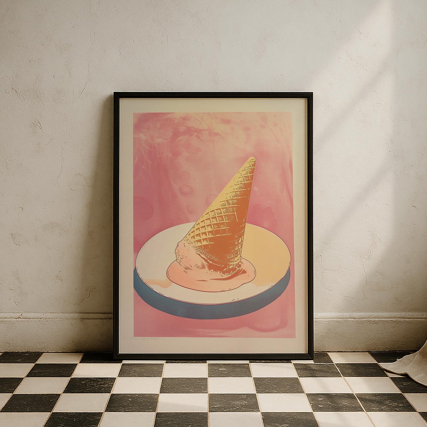 Ay Üzerinde Siyah Kedi Minimal Sanat - Duvar Tablosu