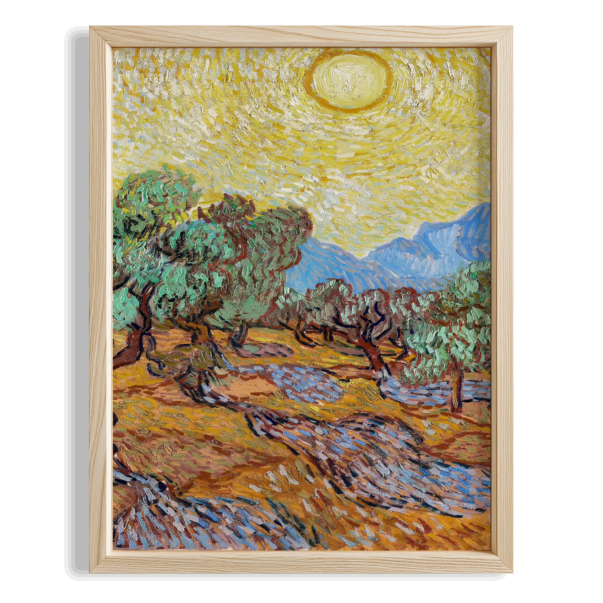 Zeytin Ağaçları - Vincent Van Gogh Ahşap Duvar Tablosu