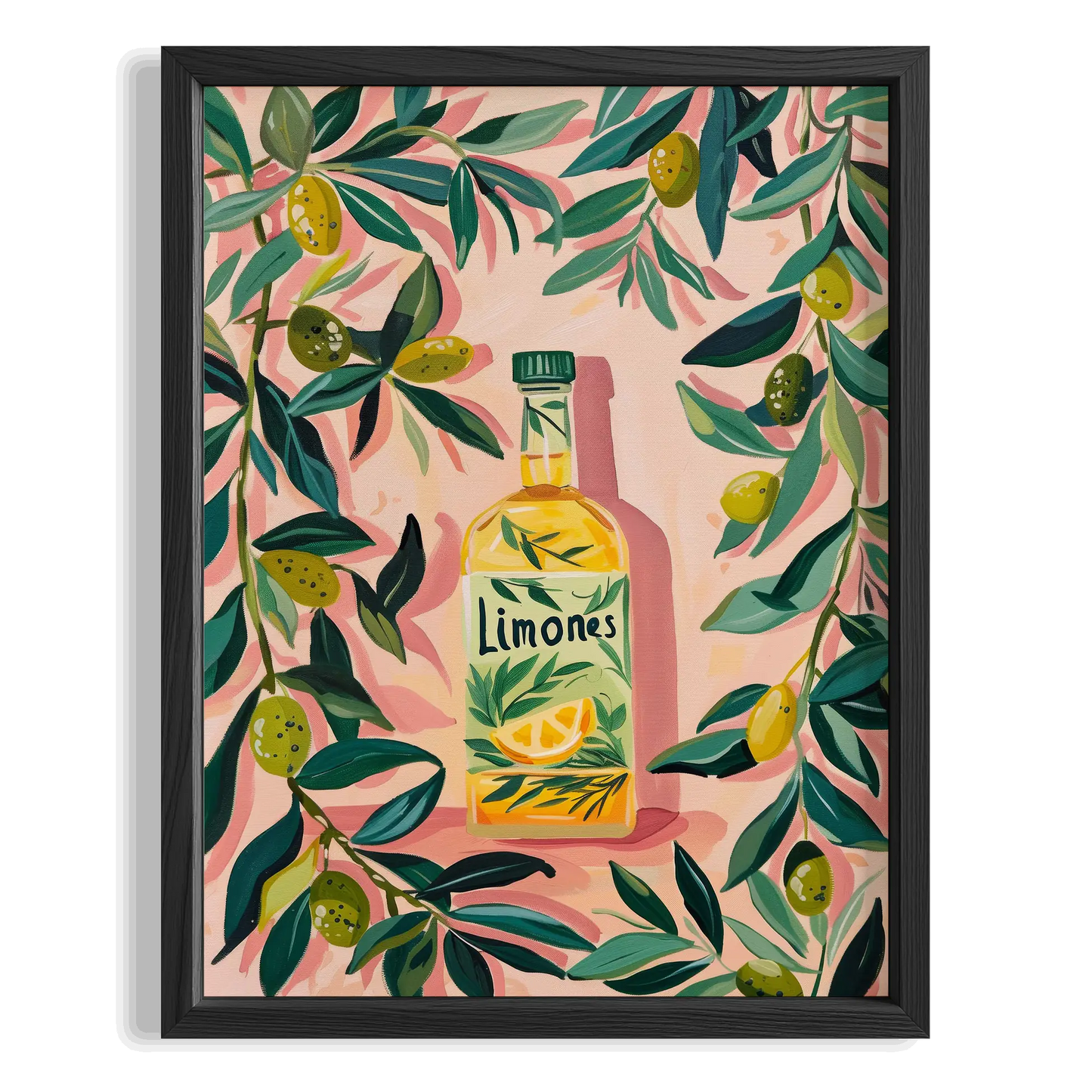 Limoncello Şişesi Akdeniz İtalya Koleksiyonu Mutfak Duvar Tablosu