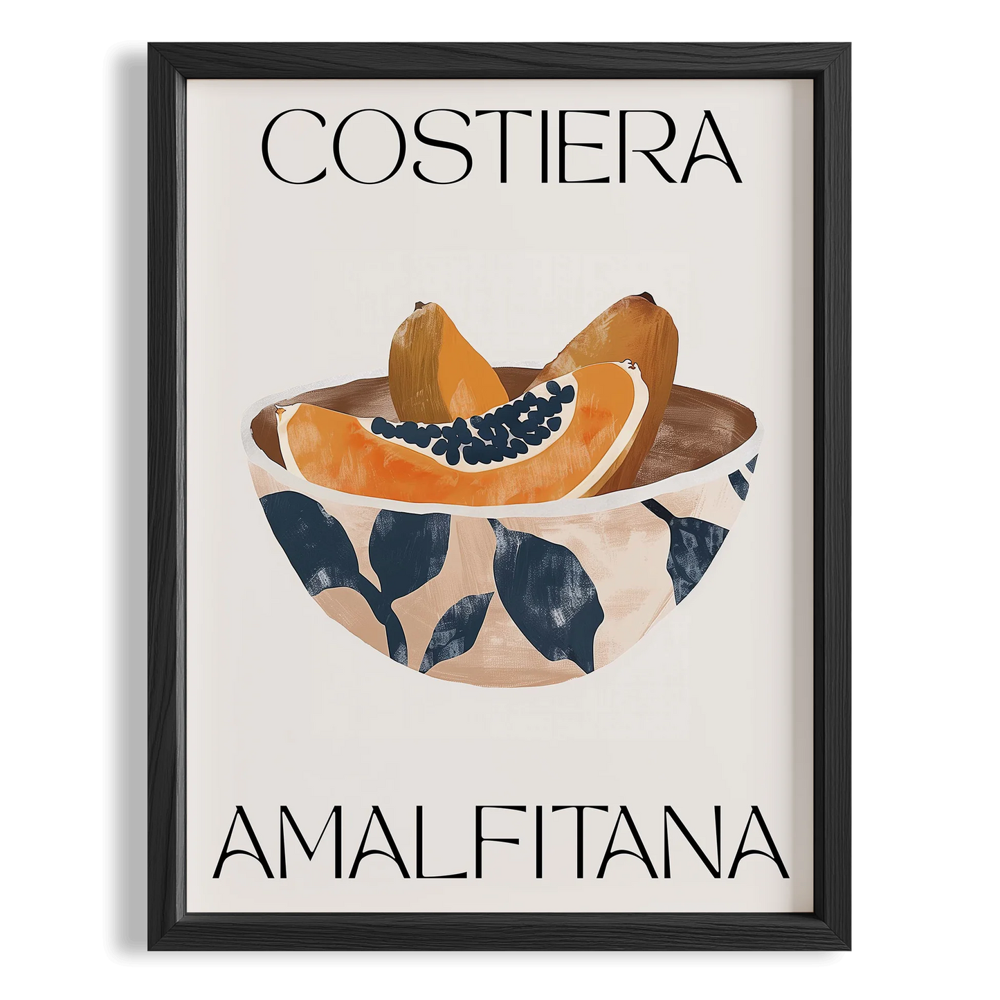 Costiera Amalfitana Papaya Akdeniz İtalya Koleksiyonu Mutfak Duvar Tablosu II