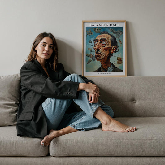 Salvador Dalí Portresi - Salvador Dali Ahşap Duvar Tablosu