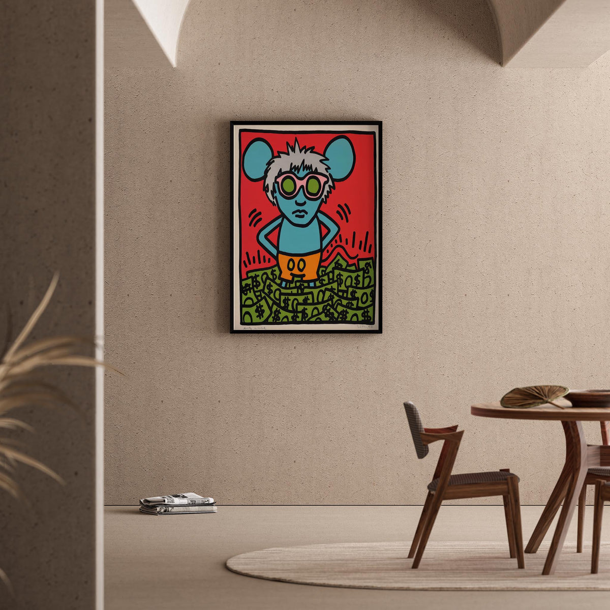 Pop Fare - Keith Haring Ahşap Duvar Tablosu