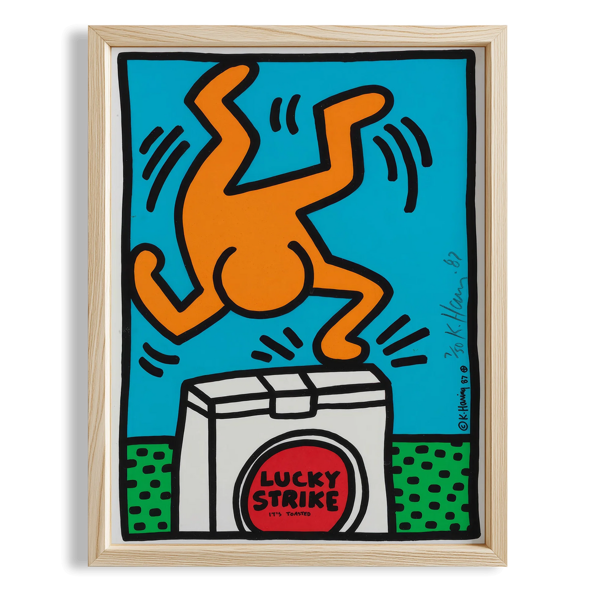 Enerjik Dans - Keith Haring Ahşap Duvar Tablosu