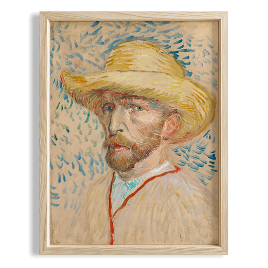 Şapkalı Otoportre - Vincent Van Gogh Ahşap Duvar Tablosu