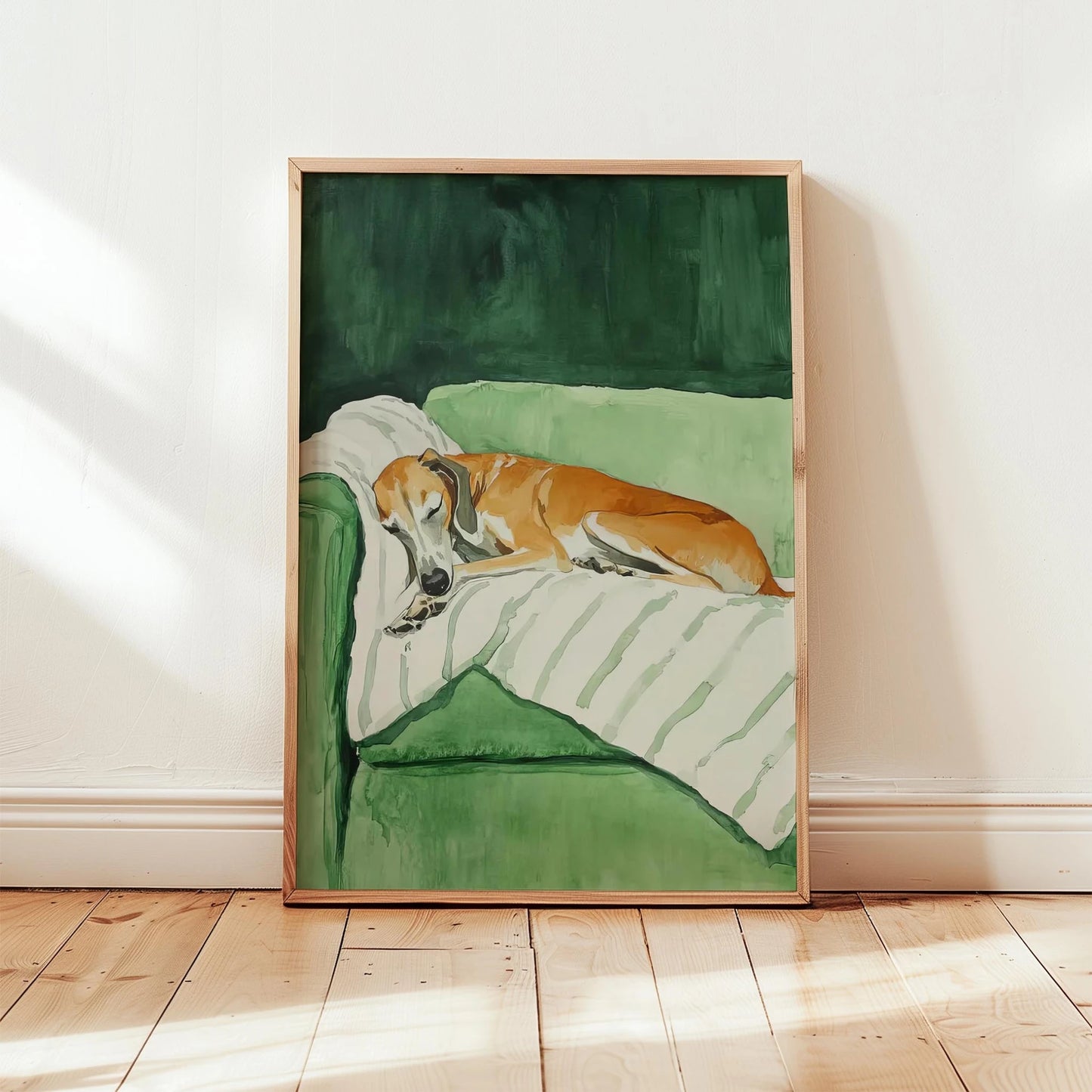 Köpek Portre III - Tazı Çizgili Zümrüt