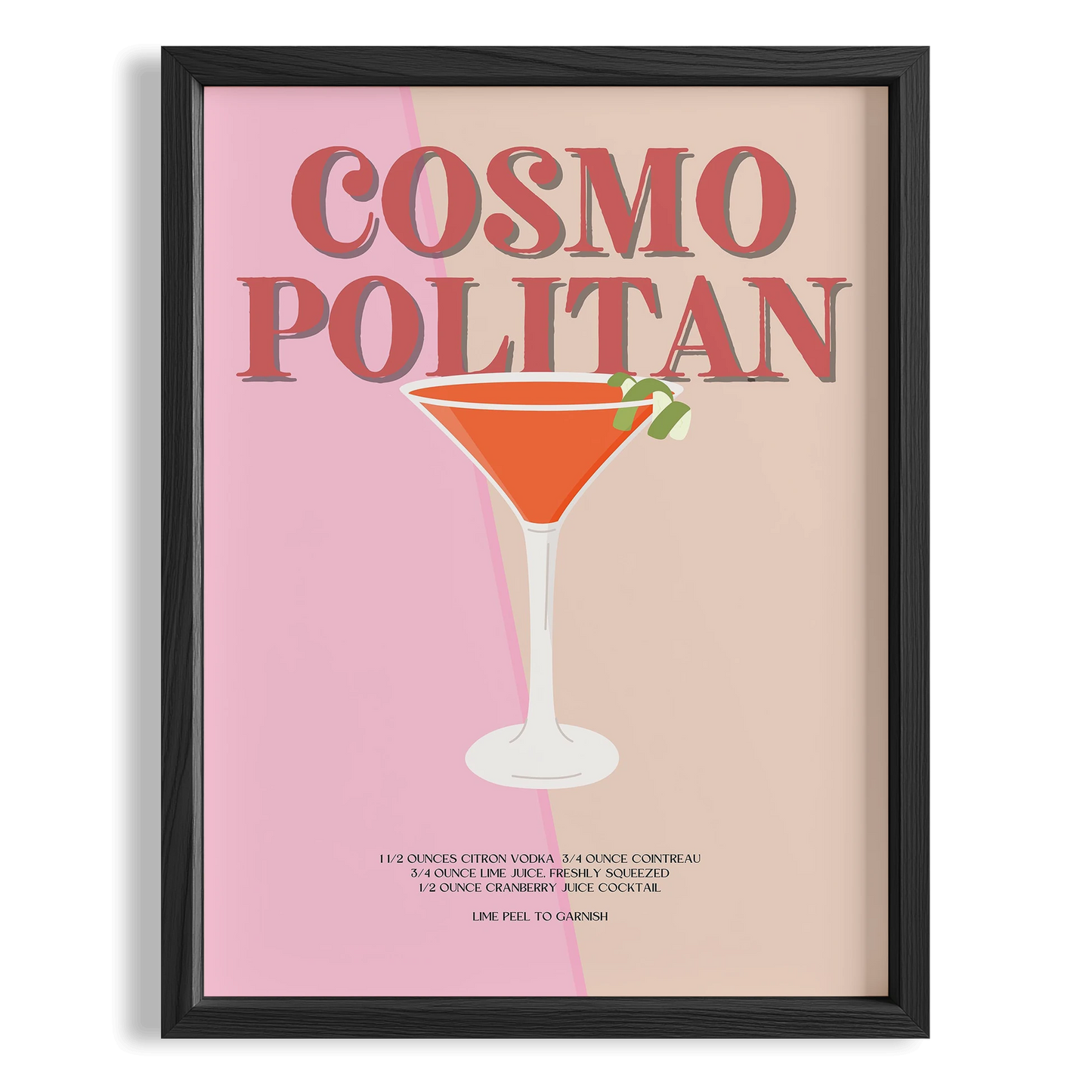 Cosmopolitan Kokteyli Mutfak Duvar Tablosu