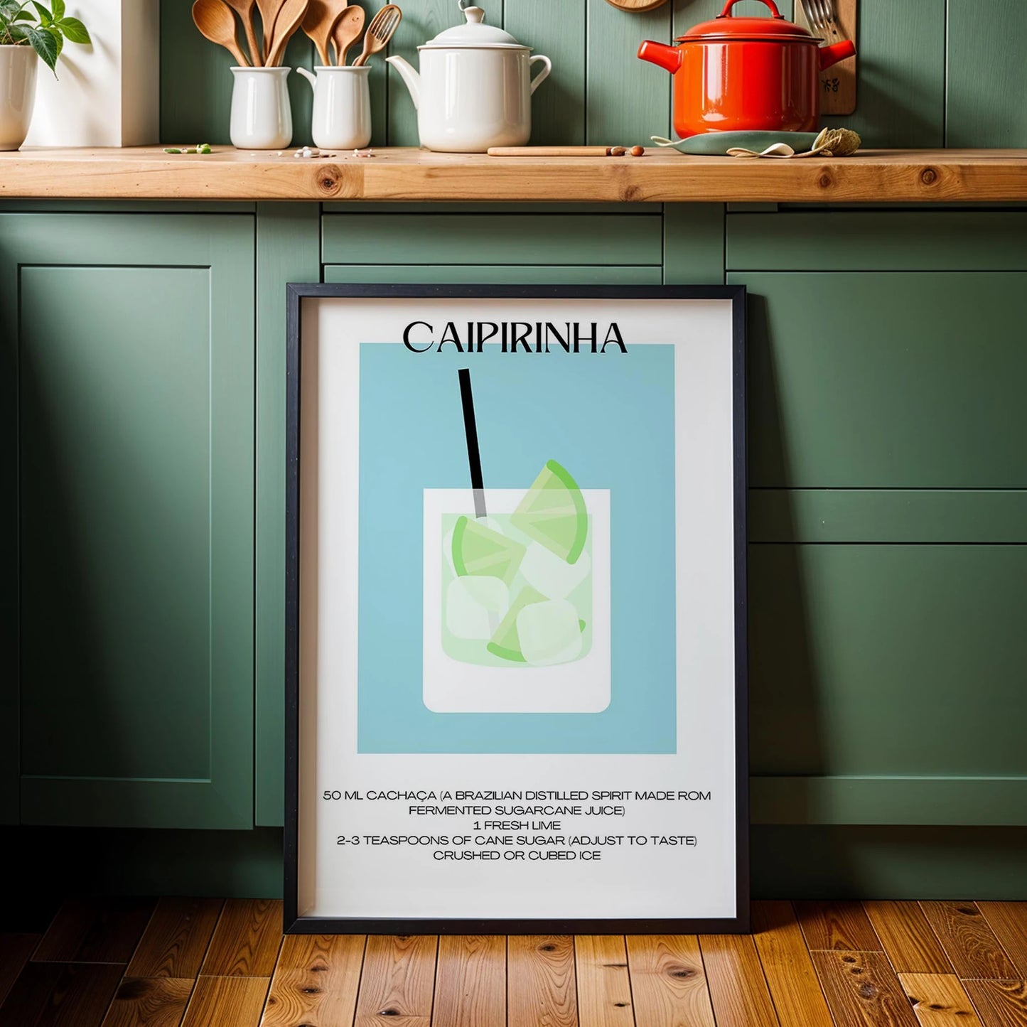 Caipirinha Kokteyl Tarifi Mutfak Duvar Tablosu