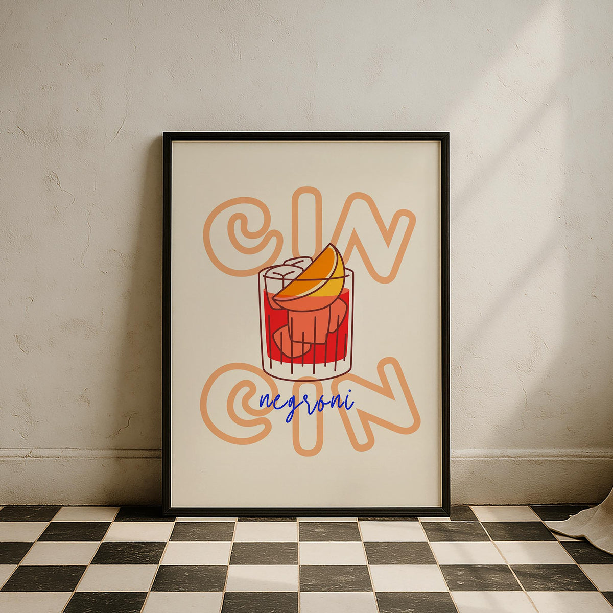 Negroni Kokteyller Mutfak Duvar Tablosu